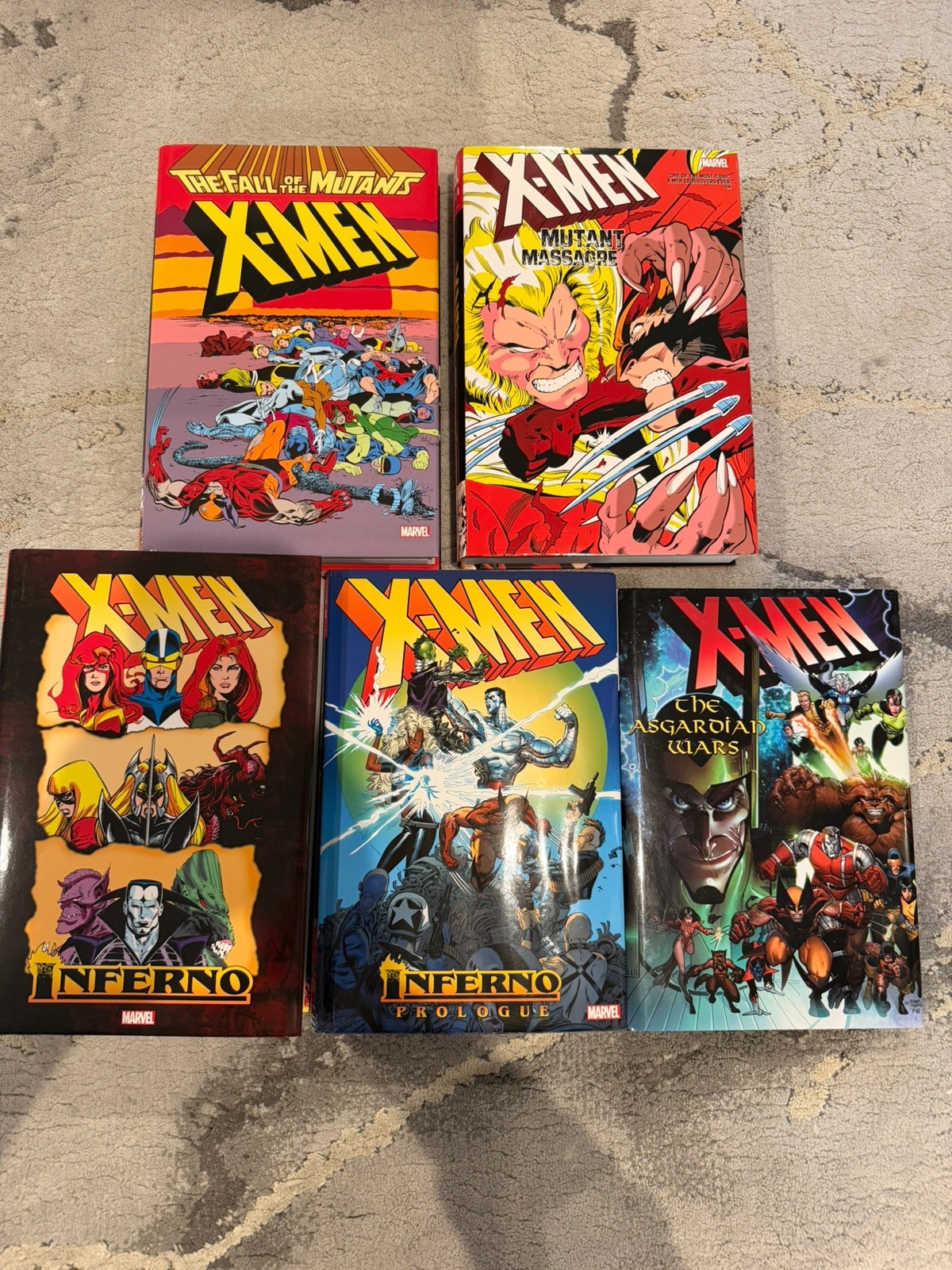 X-Men Omnibus Lot of 5 Inferno Prologue Mutant Massacre Fall of the Mutants
