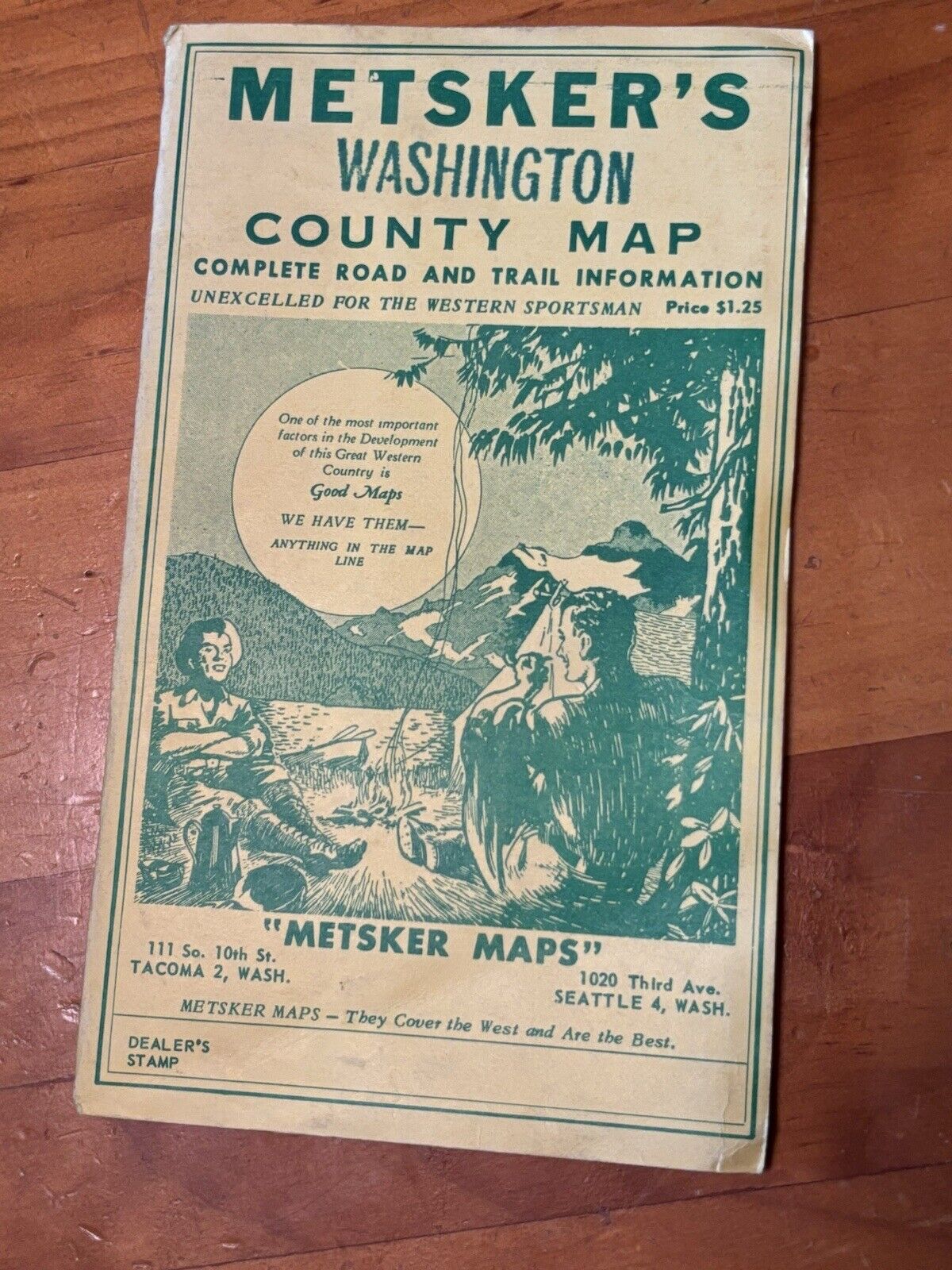 Metskers Oregon Washington County Map Vintage Collectors Beaverton Hillsboro