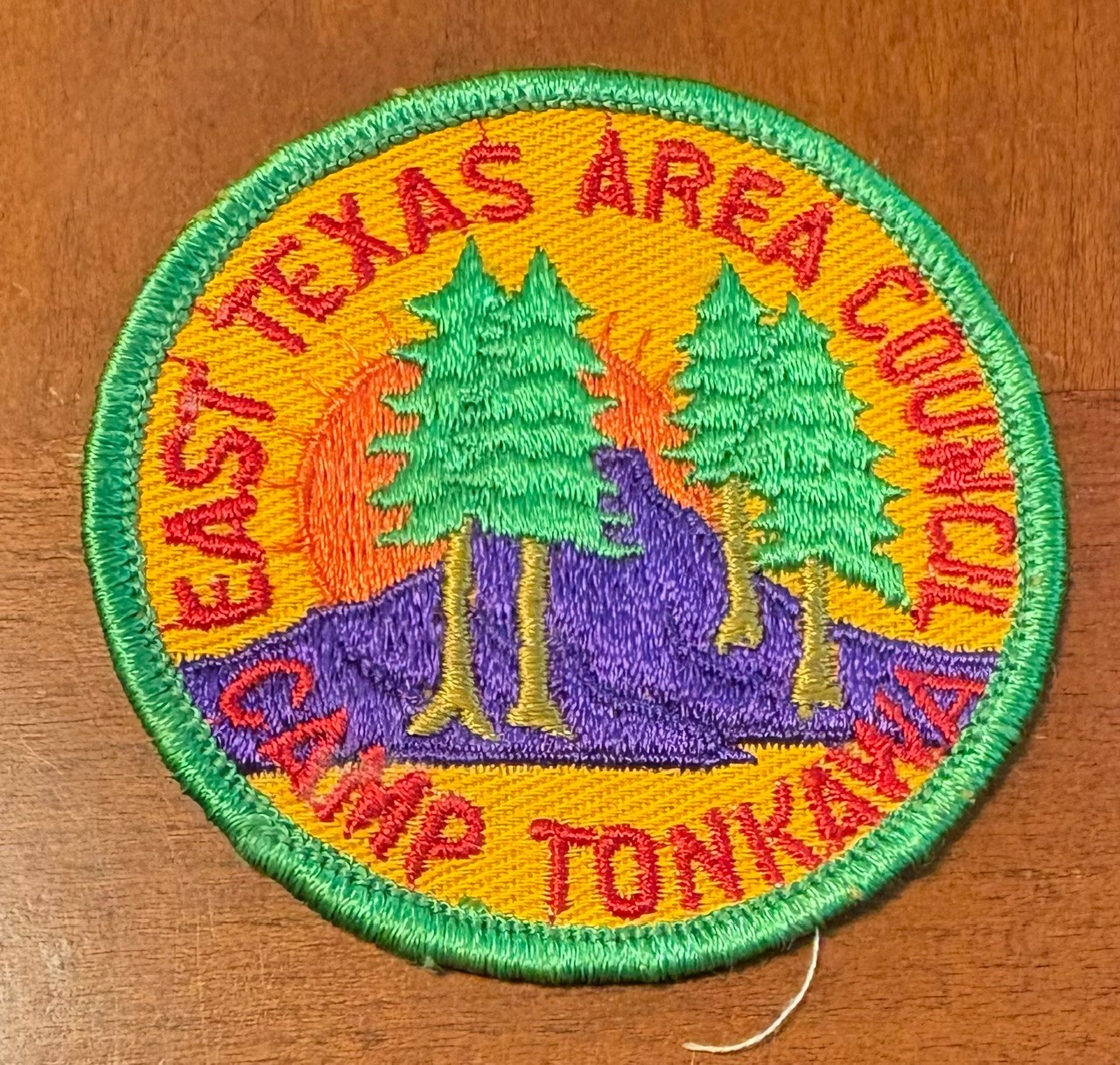 Vintage 1960s Camp Tonkawa Patch - East Texas Area Council - BSA - New - Unsewn