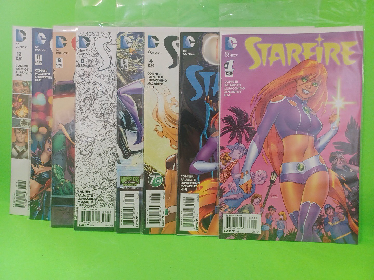 2015 Lot of 8 DC Comics - STARFIRE #1, 3, 4, 5, 8, 9, 11, 12  Amanda Conner DC7