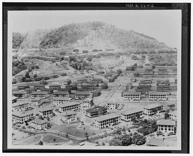 Balboa Panama Canal Zone Quarry Heights Military Reservation 1921 Aerial View