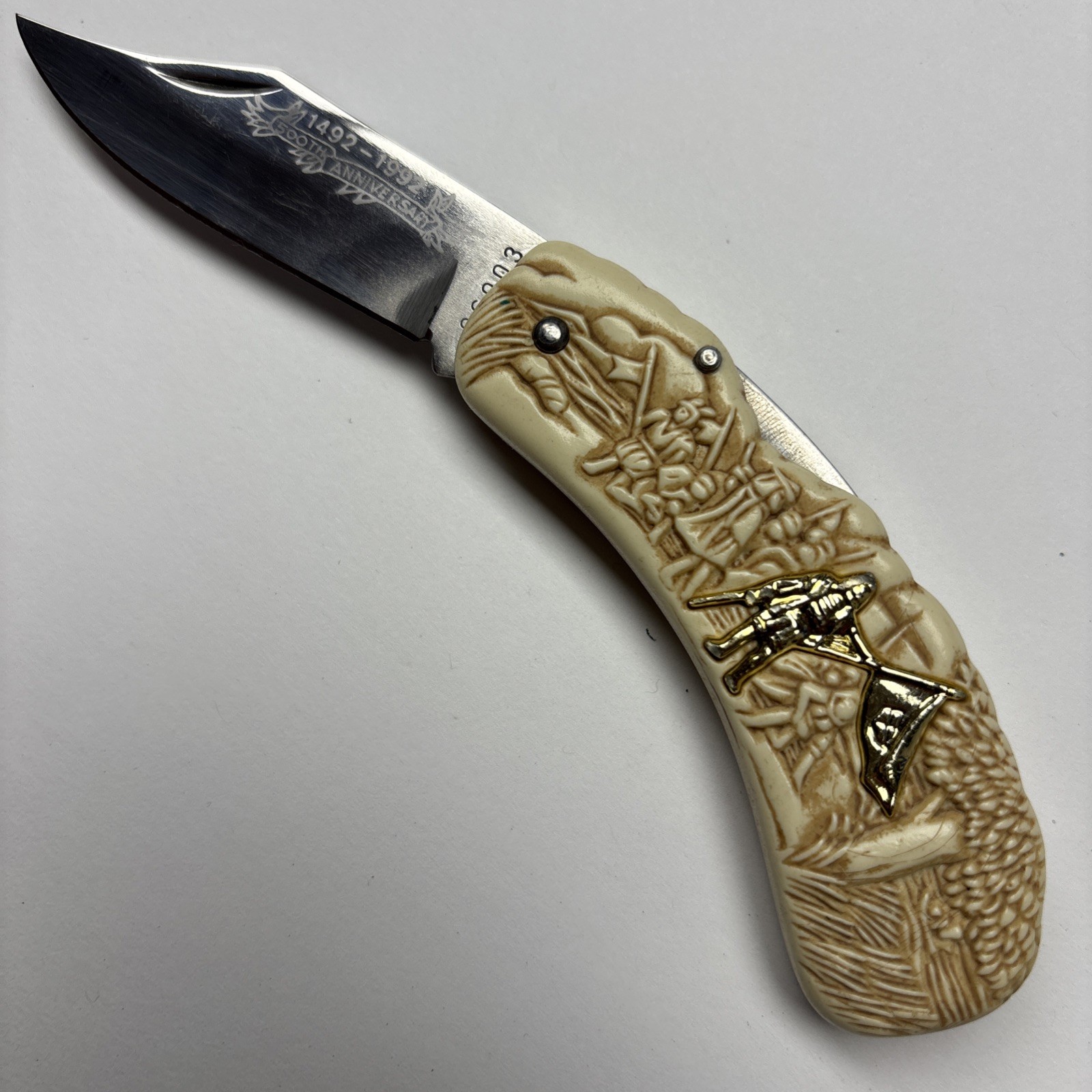 VTG Pocket Knife 1492-1992 500th Anniversary Christopher Columbus 