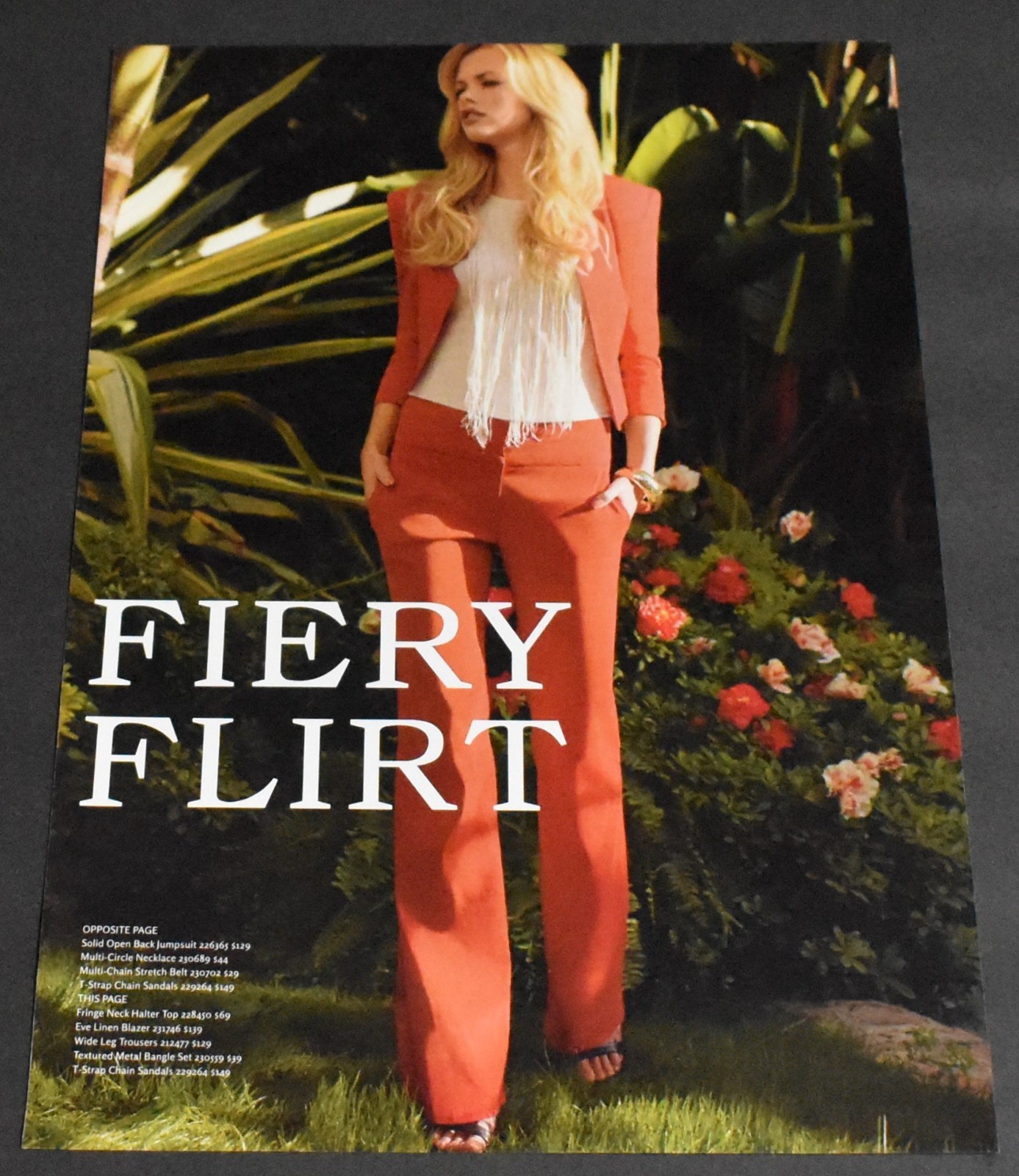 2014 Print Ad Sexy Fashion Legs Lady Heels Blonde Gorgeous Fiery Flirt Pants Art