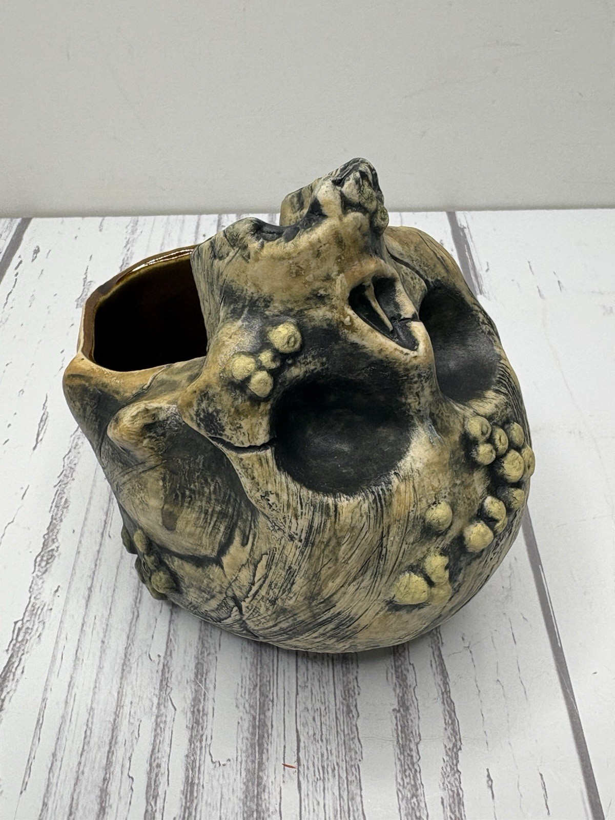 Dave Squid Cohen Barnacle Skull Ceramic Tiki Mug numbered #44 Artist Studio ￼