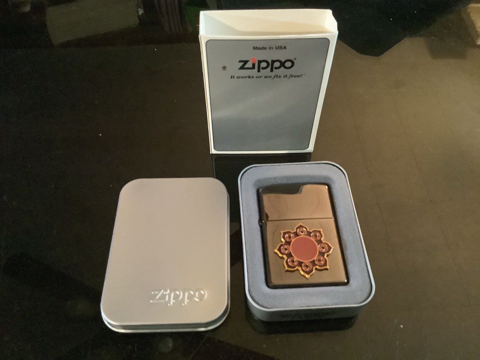 zippo lighter vintage 2003 New In Box With Sealed Lid