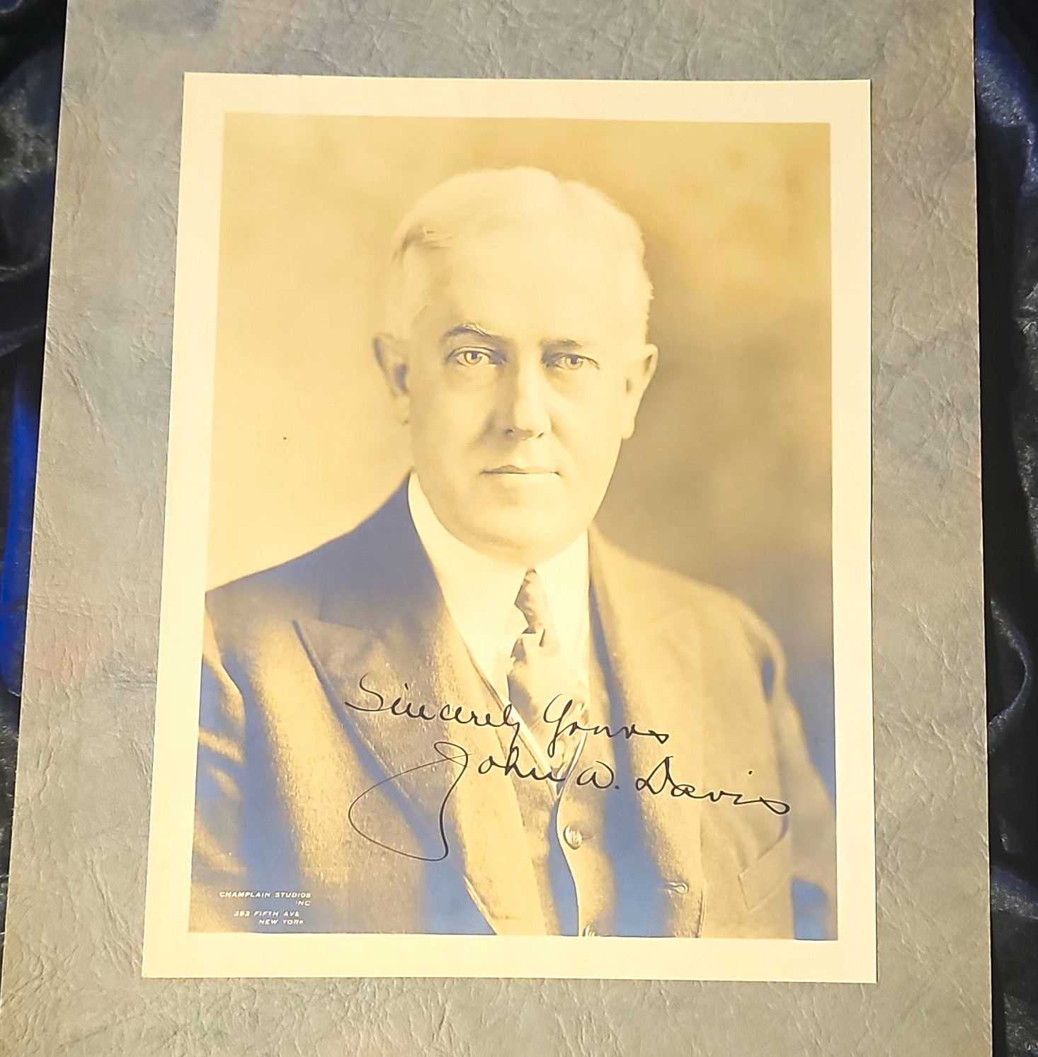 John W. Davis signed 8x10 photo Presidential Candidate 