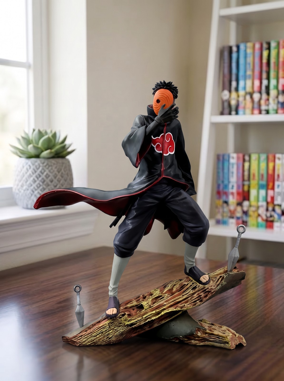 Naruto Shippuden Obito Uchiha Figure 26cm Tobi Mask Akatsuki Anime Statue Decor