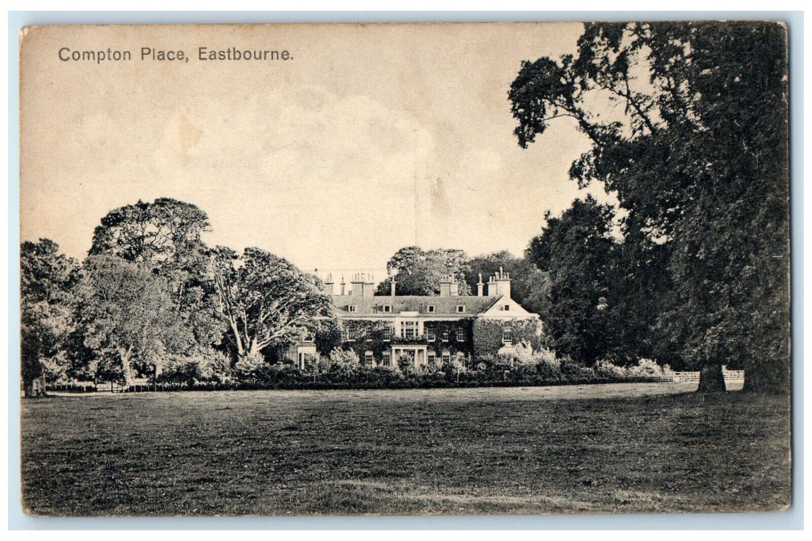 c1910 Scene at Compton Place Eastbourne England Antique Unposted Postcard