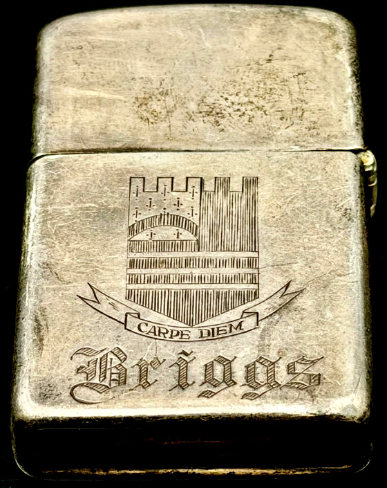 Rare Vintage Engraved 950 Silver Military Lighter Zippo