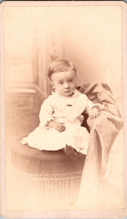 Cute Little Boy, Fashionable Dress, CDV Photo, 1870s #5030