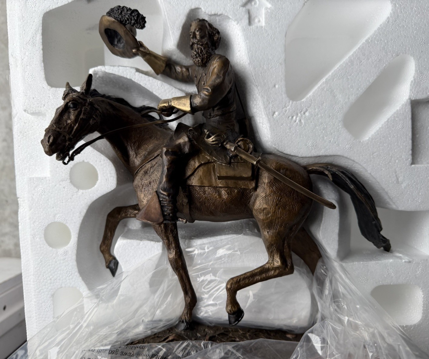 Franklin Mint Heart of the Confederacy Bronze Sculpture Jim Ponter 0731/9500