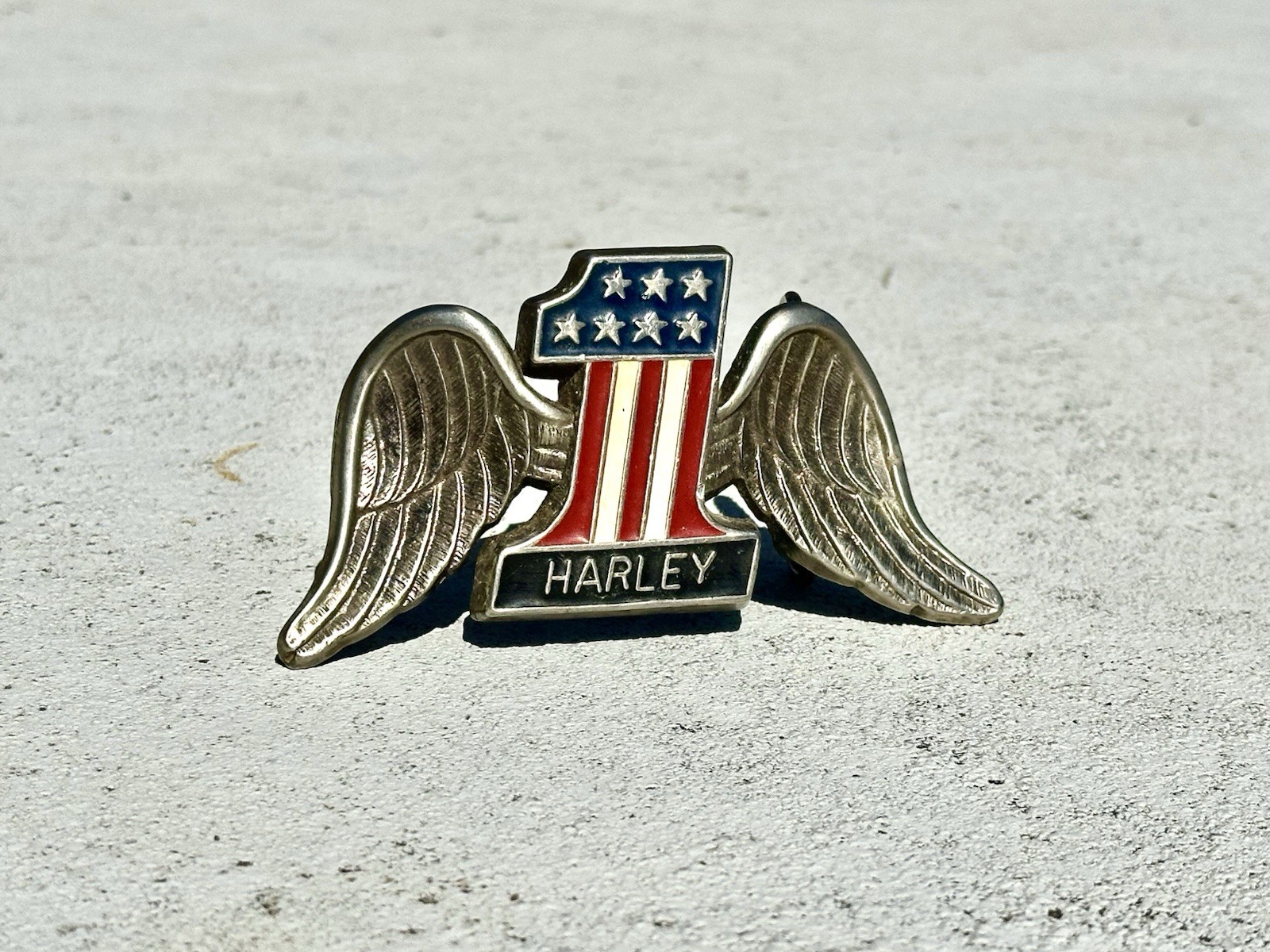 Vintage Harley Davidson Evel Knievel “1” Belt Buckle
