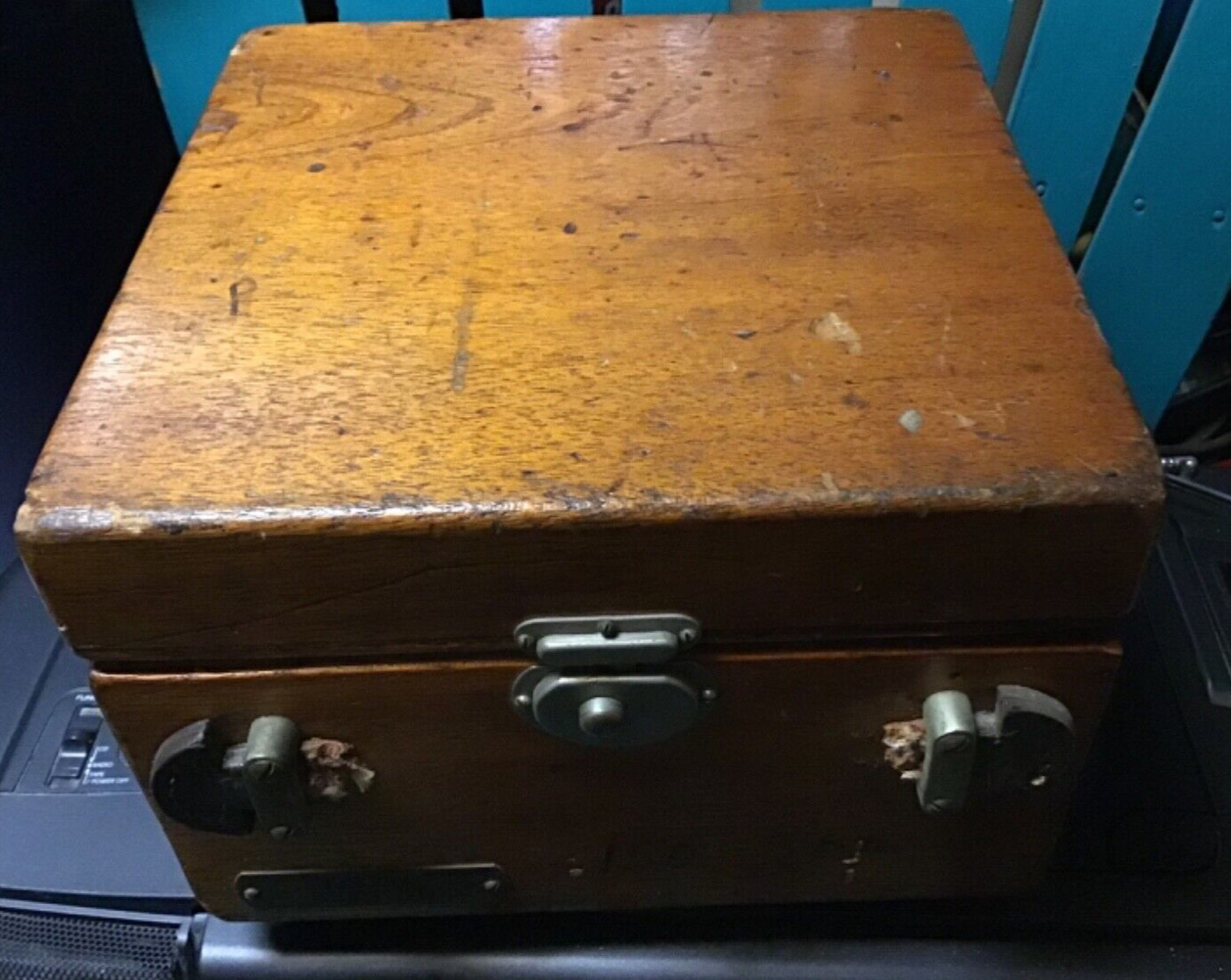 Rare Old Antique General Electric GE Amp Meter Wood Case Schenectady New York NY
