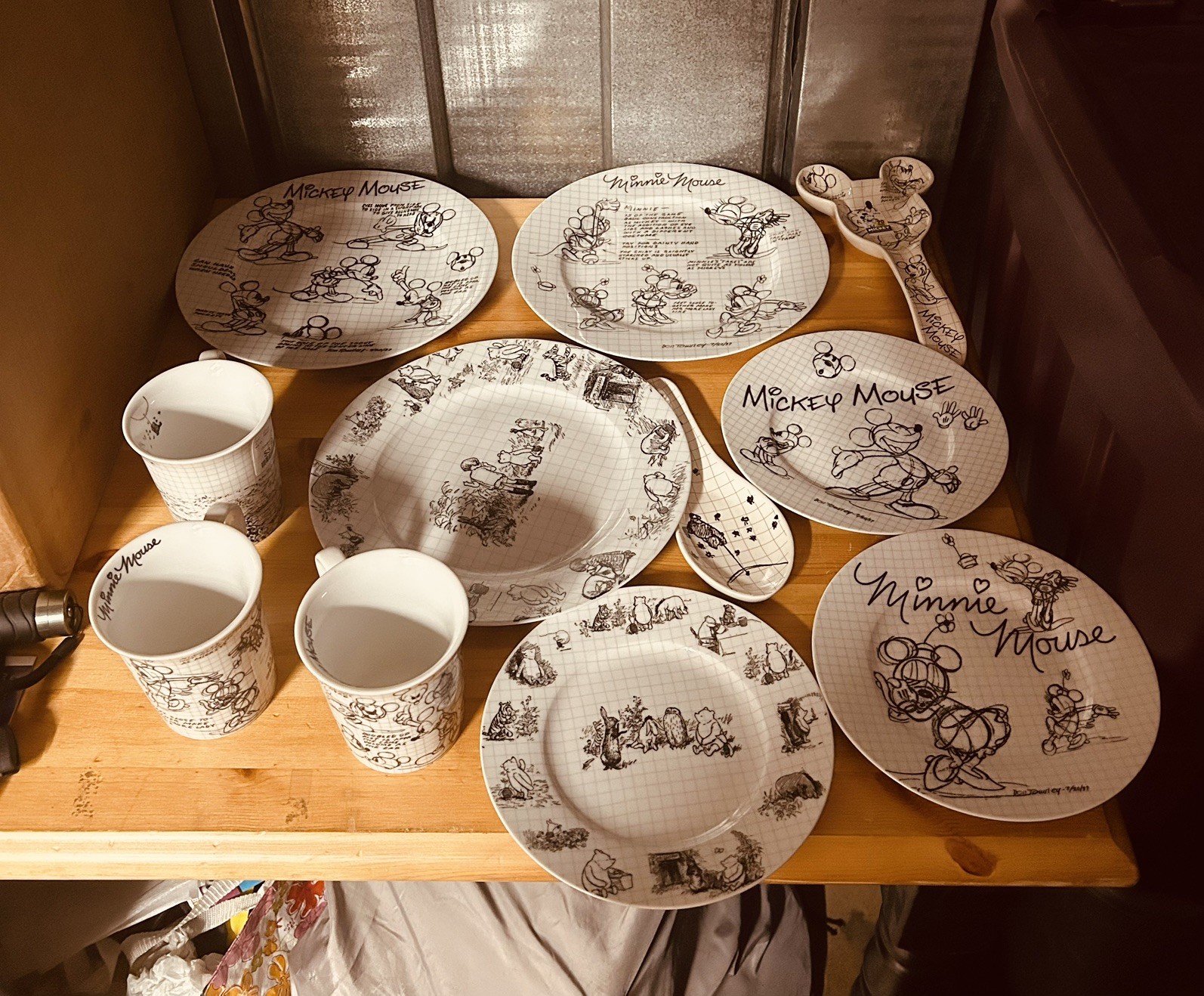 NEW Lot of Mickey Mouse & Winnie the Pooh Kitchenware Disney 90 Years of Magic 