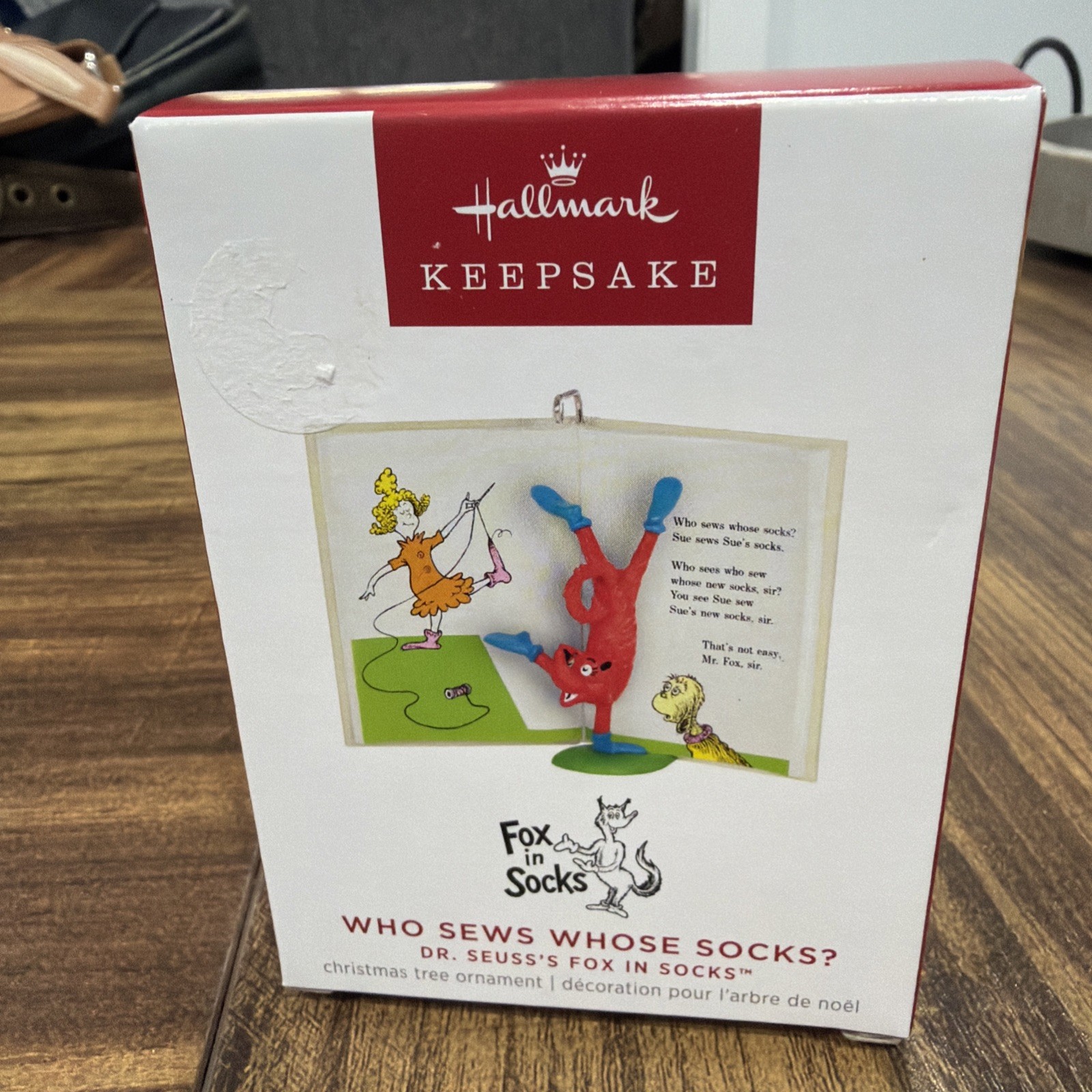 New Hallmark Dr. Suess Fox In Socks Who Sees Whose Socks Keepsake Ornament 2023 New Hallmark Dr. Suess Fox In Socks Who Sees Whose Socks Keepsake Ornament 2023