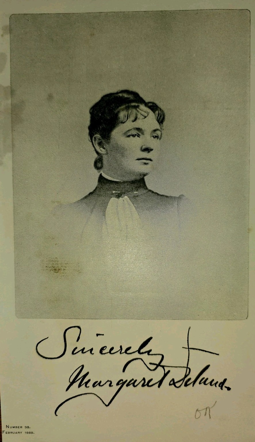 Margaret Deland ALS (1893) + Signed Portrait,U.S. Author, Women’s Columbian Expo