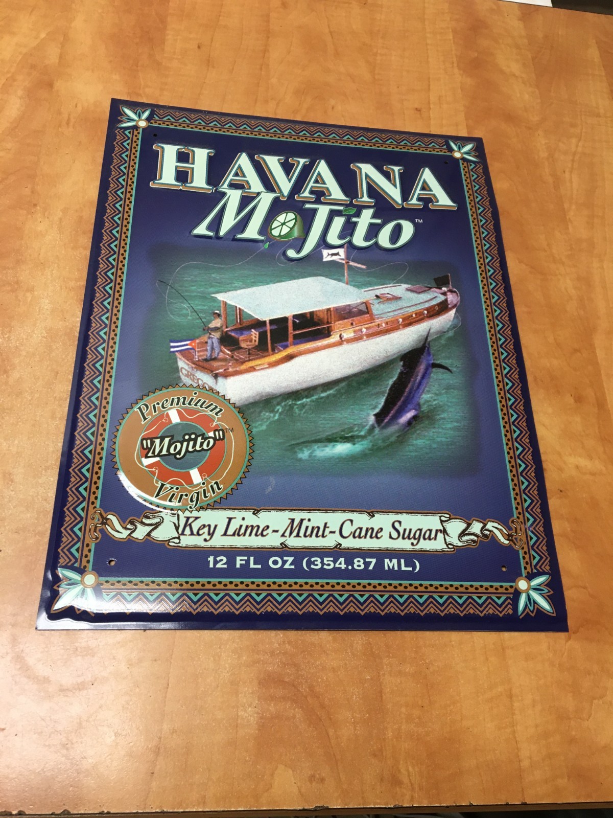Vintage Havana Mojito Tin Metal Sign 16\