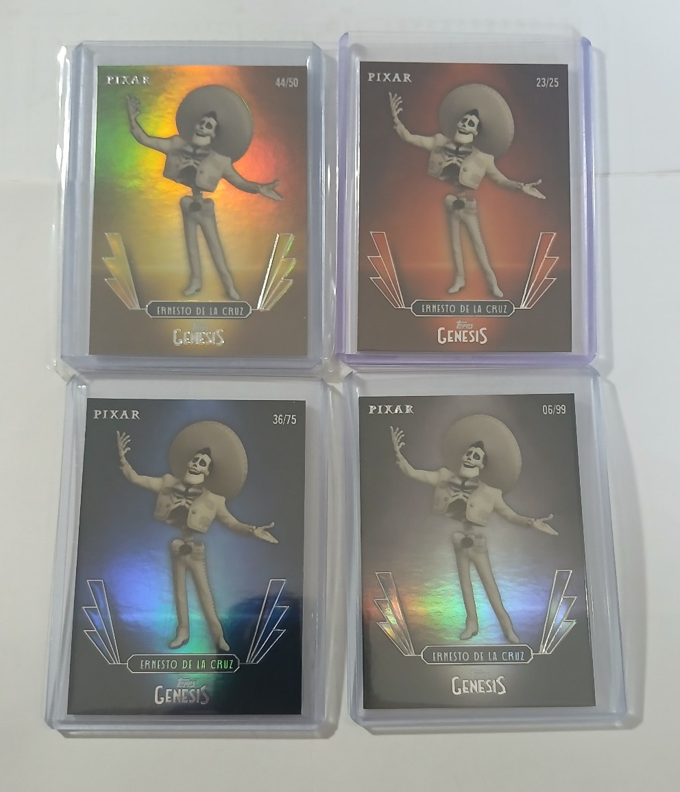 2025 Topps Disney Genesis 4 card LOT Ernesto De La Cruz /25 /50 /75 /99