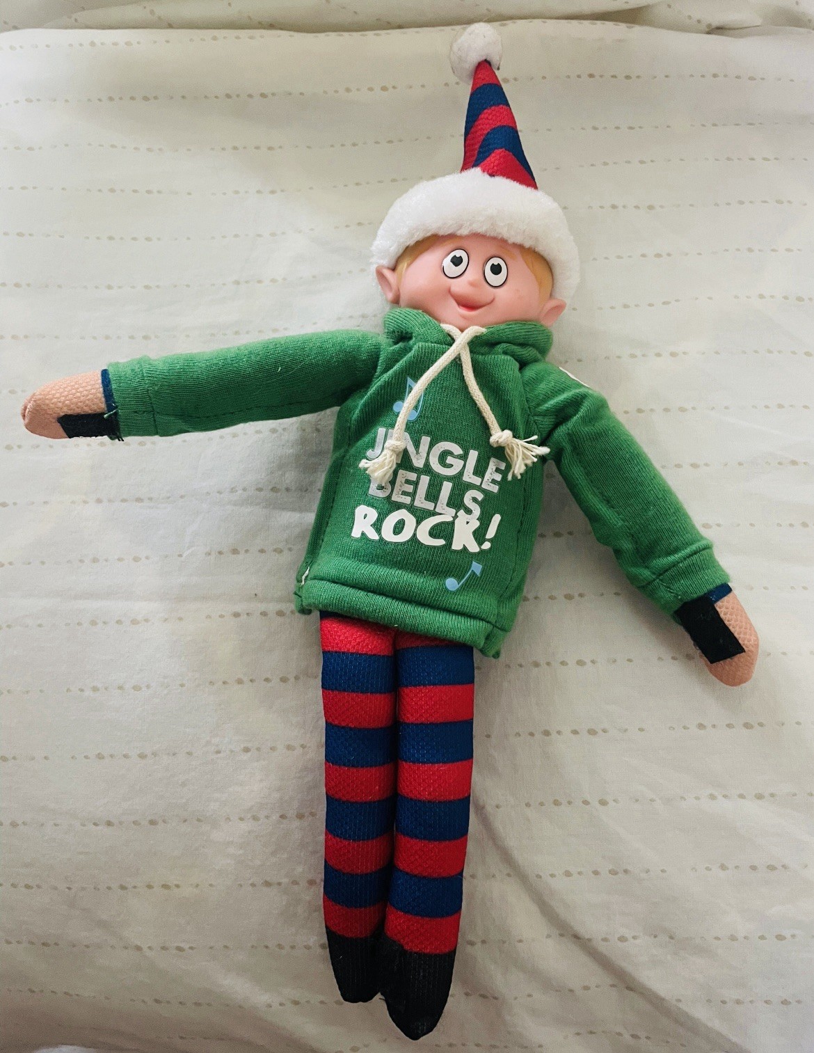 RARE Buffalo Bills Christmas Elf Shelf Sitter Doll Football Holiday Decor ❤️💙