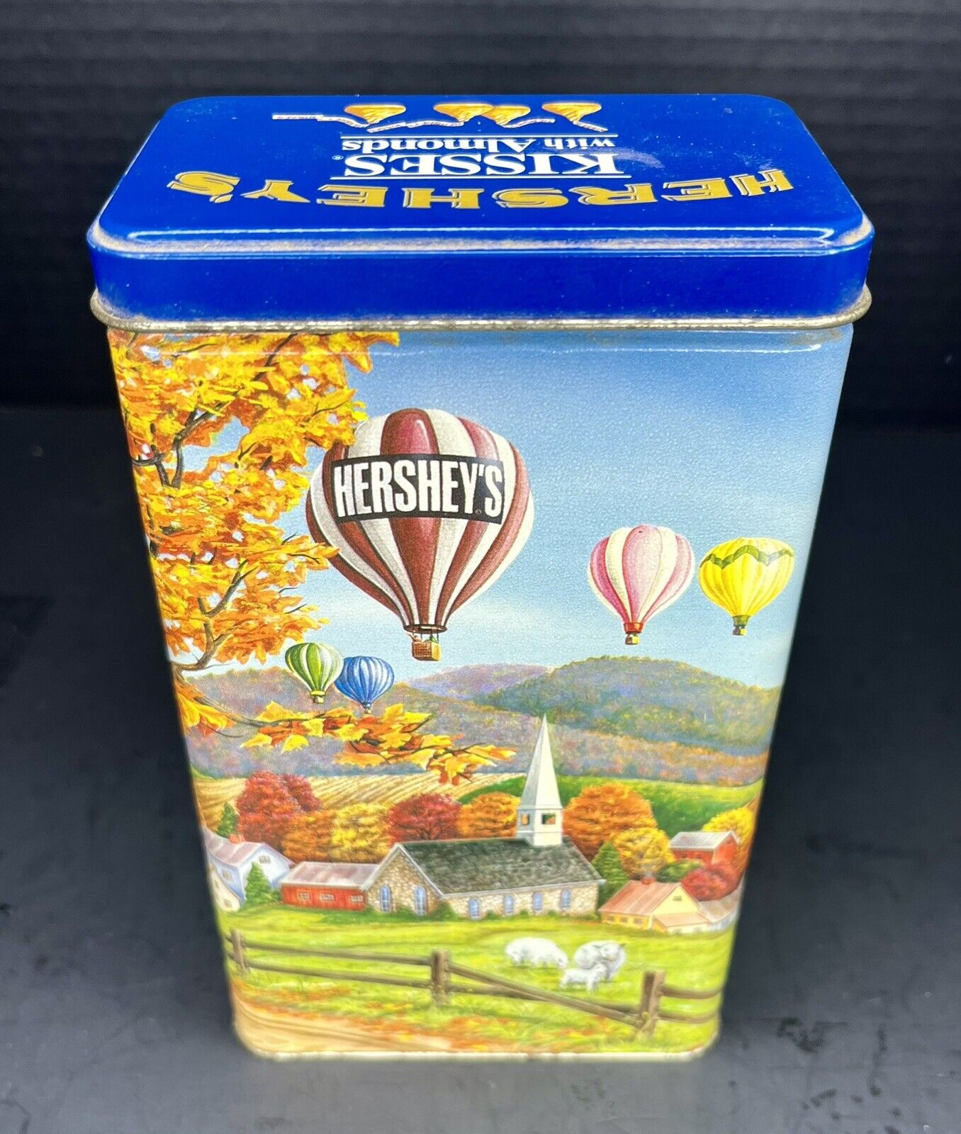 1994 Hershey's Kisses with Almonds Hometown Series Tin Canister  # 11 Autumn USA