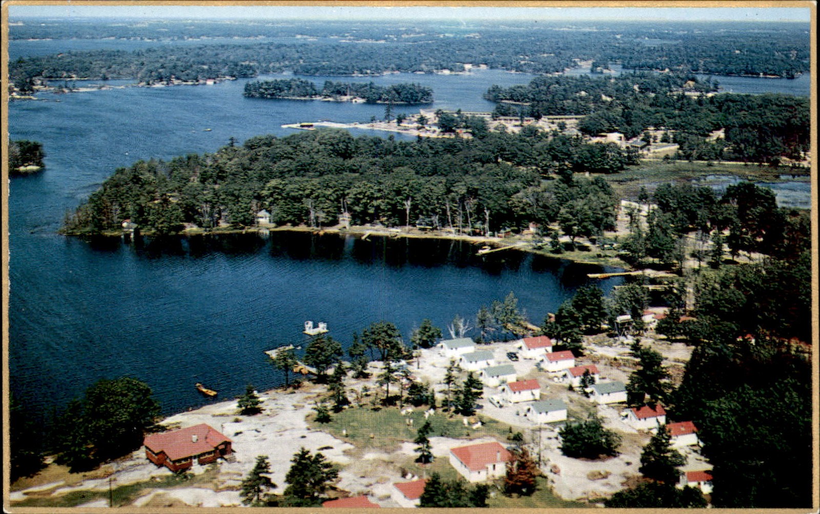 Honey Harbour ON Cottages c1950s-60s Vintage Postcard