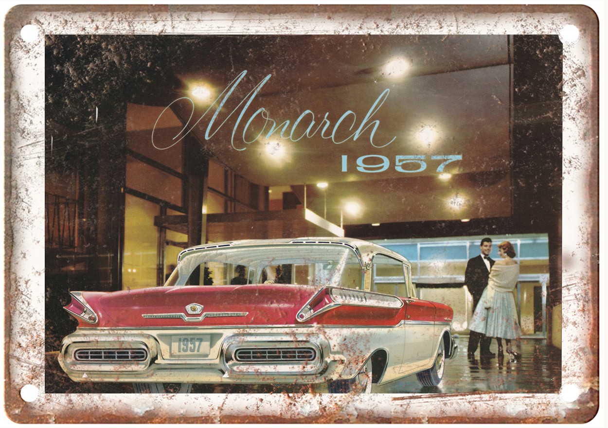 1957 Monarch Prestige Vintage Auto Ad Retro Look Reproduction Metal Sign AM4224