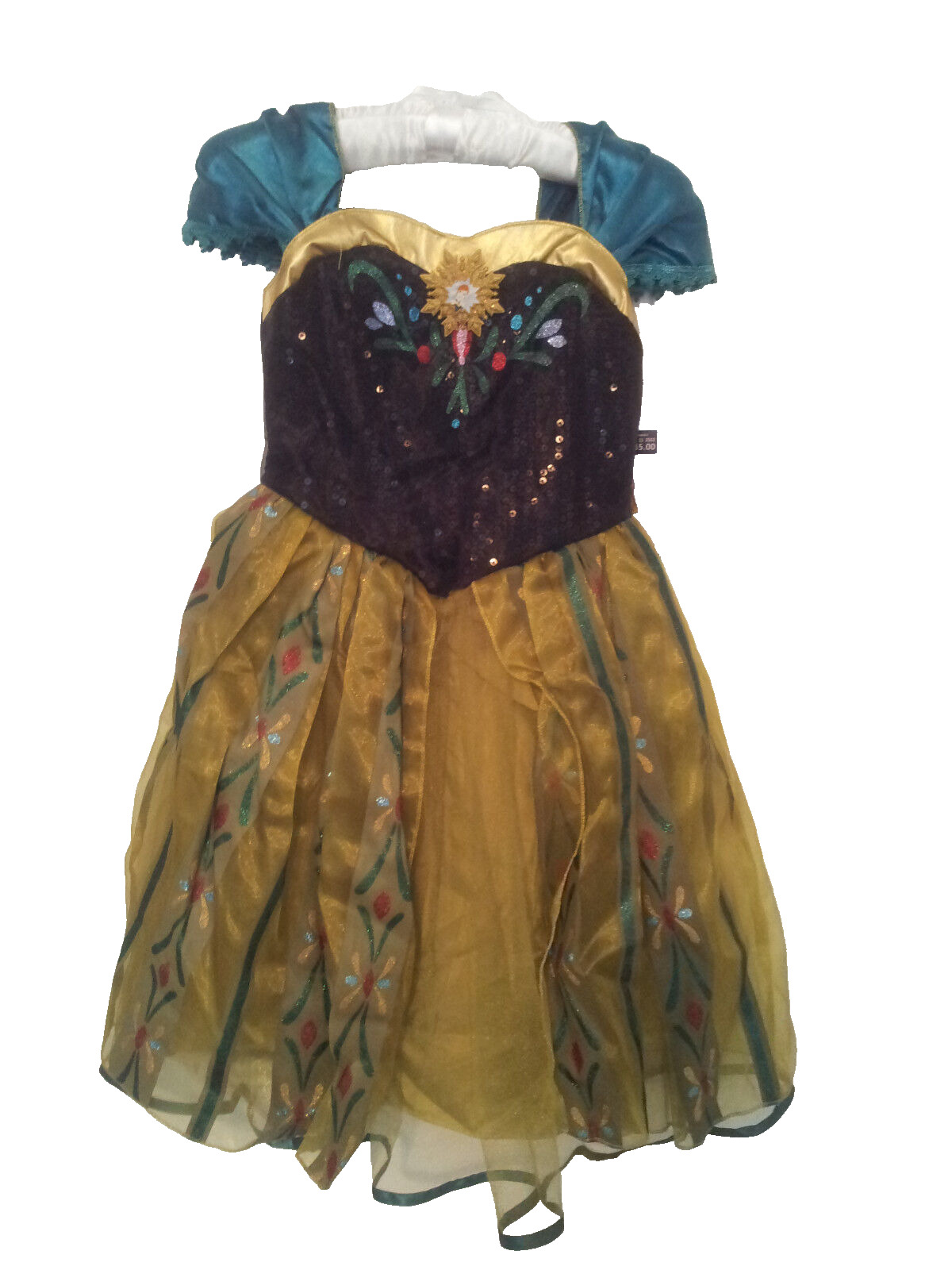 Disney Frozen Princess Anna Deluxe Coronation Dress with Cameo Size (4-6X) NEW