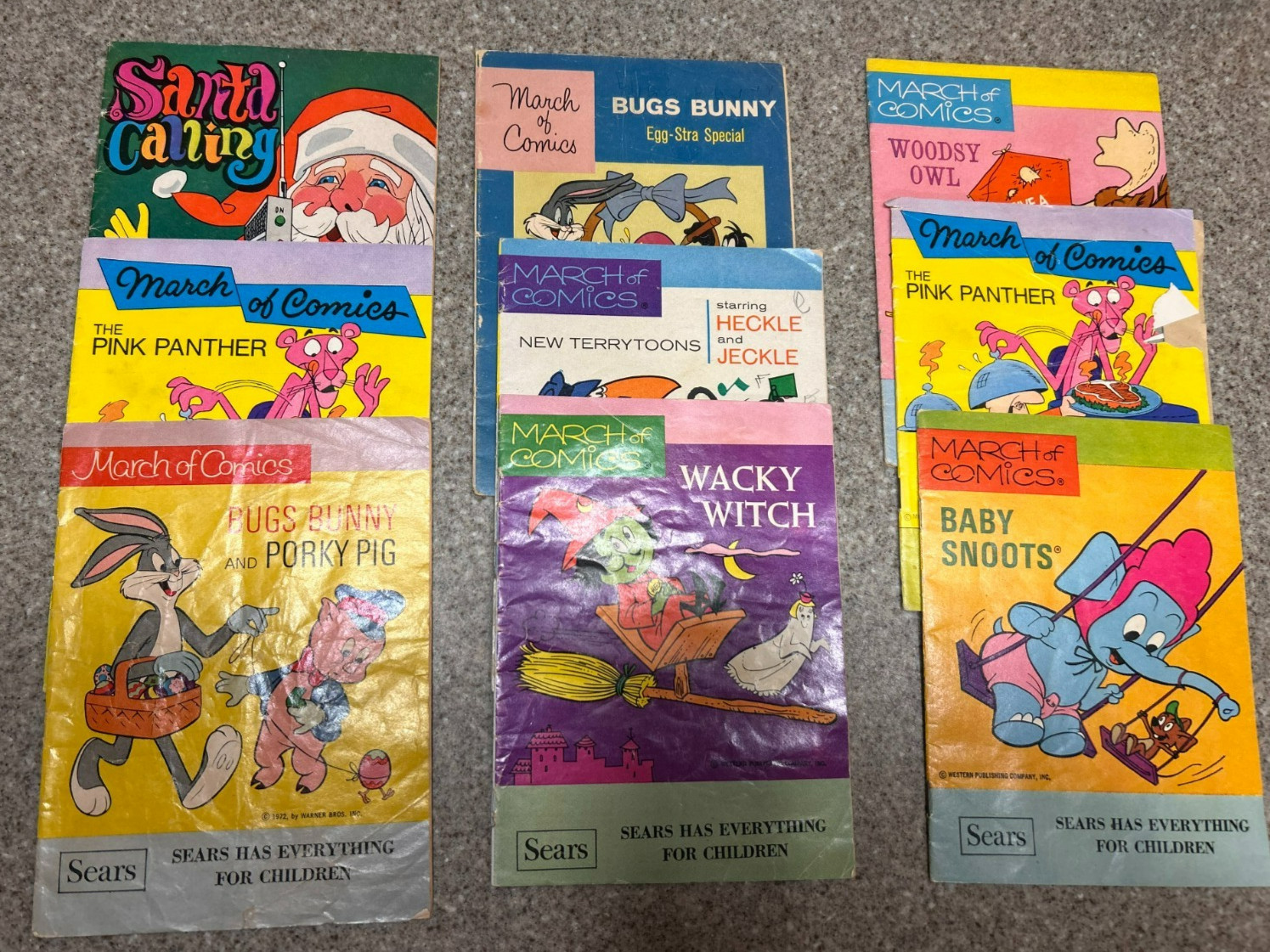 Lot of 10 - Vintage Comic Book of March of Comics Promotional Sears + Grant\'s