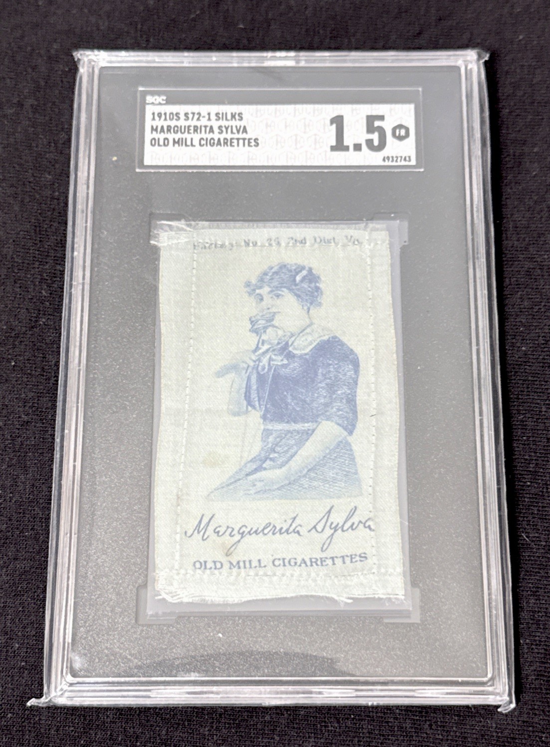 1910s S72-1 Silks Marguerita Sylva Old Mill Cigarettes SGC 1.5 FR 1910s S72-1 Silks Marguerita Sylva Old Mill Cigarettes SGC 1.5 FR