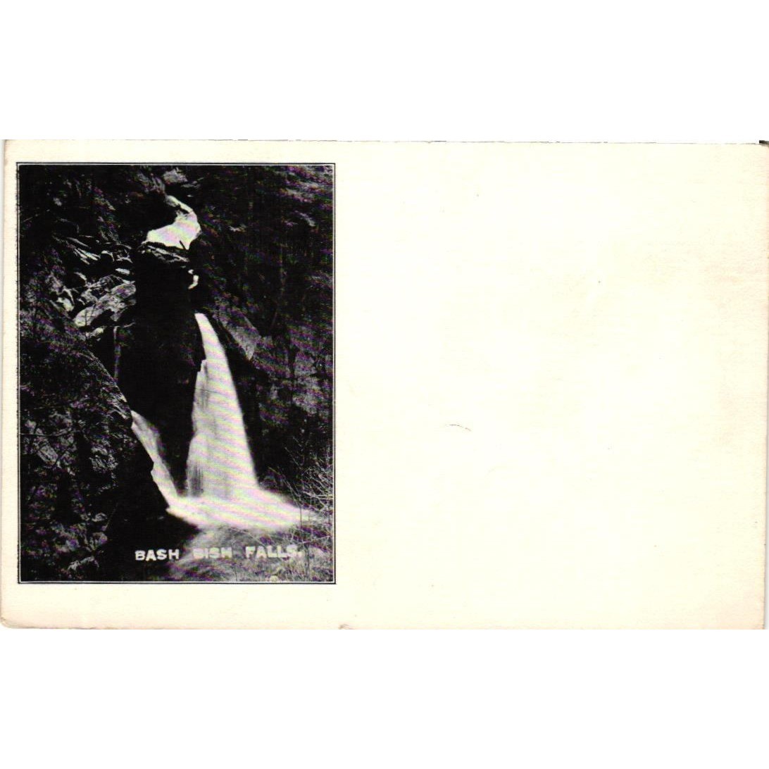 Antique Bash Bish Falls Postcard Van D Harvey Hillsdale NY Undivided Back BW