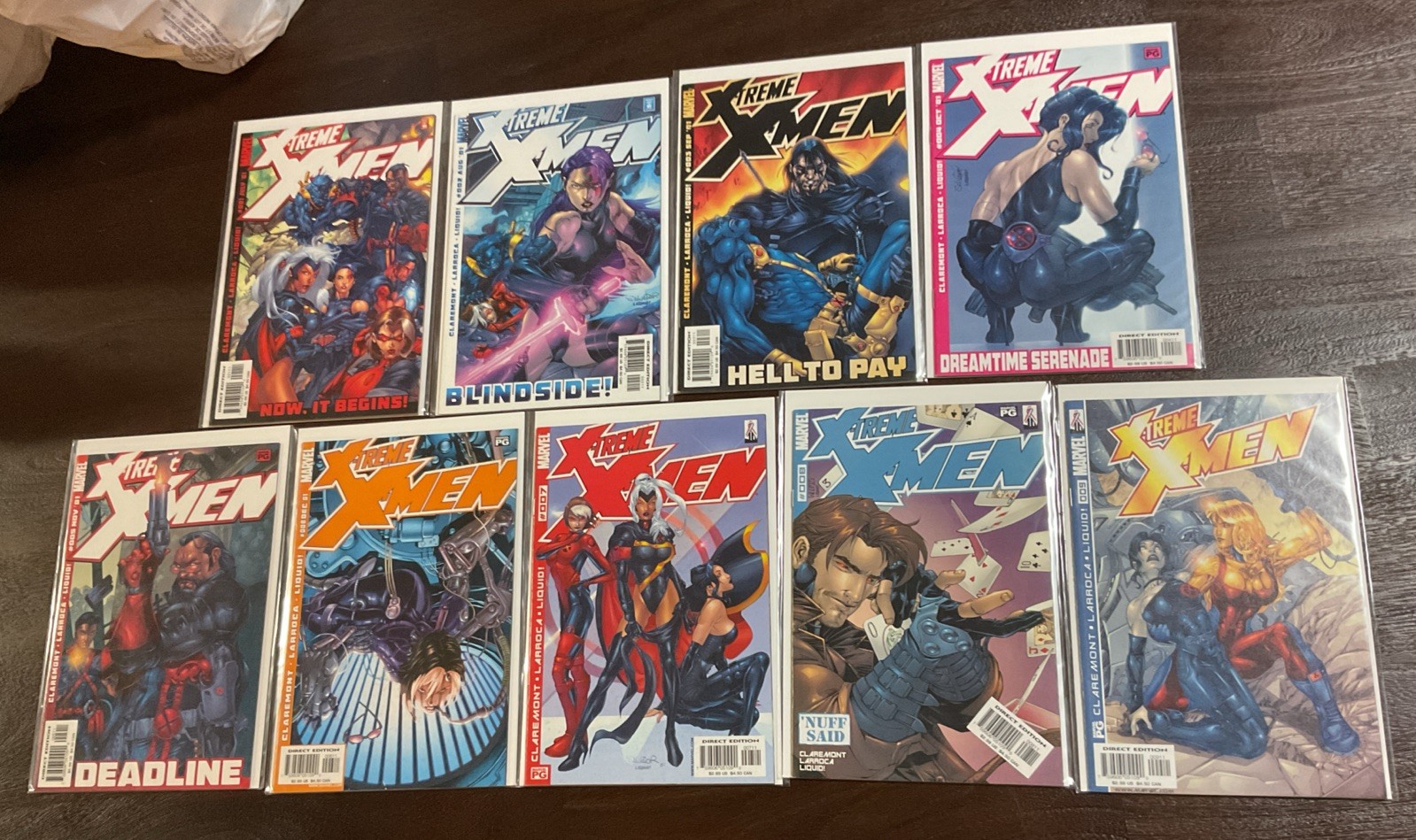 X-Treme X-Men 1-9 VF-NM Destiny Complete Story Arc Claremont Larroca Marvel 2001