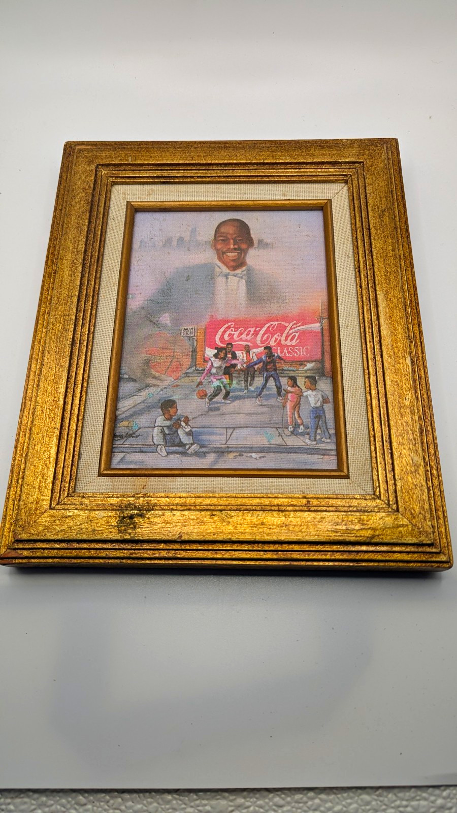 Coca-Cola Classic Framed Print Advertising Artwork Gold Frame Michael Jordan