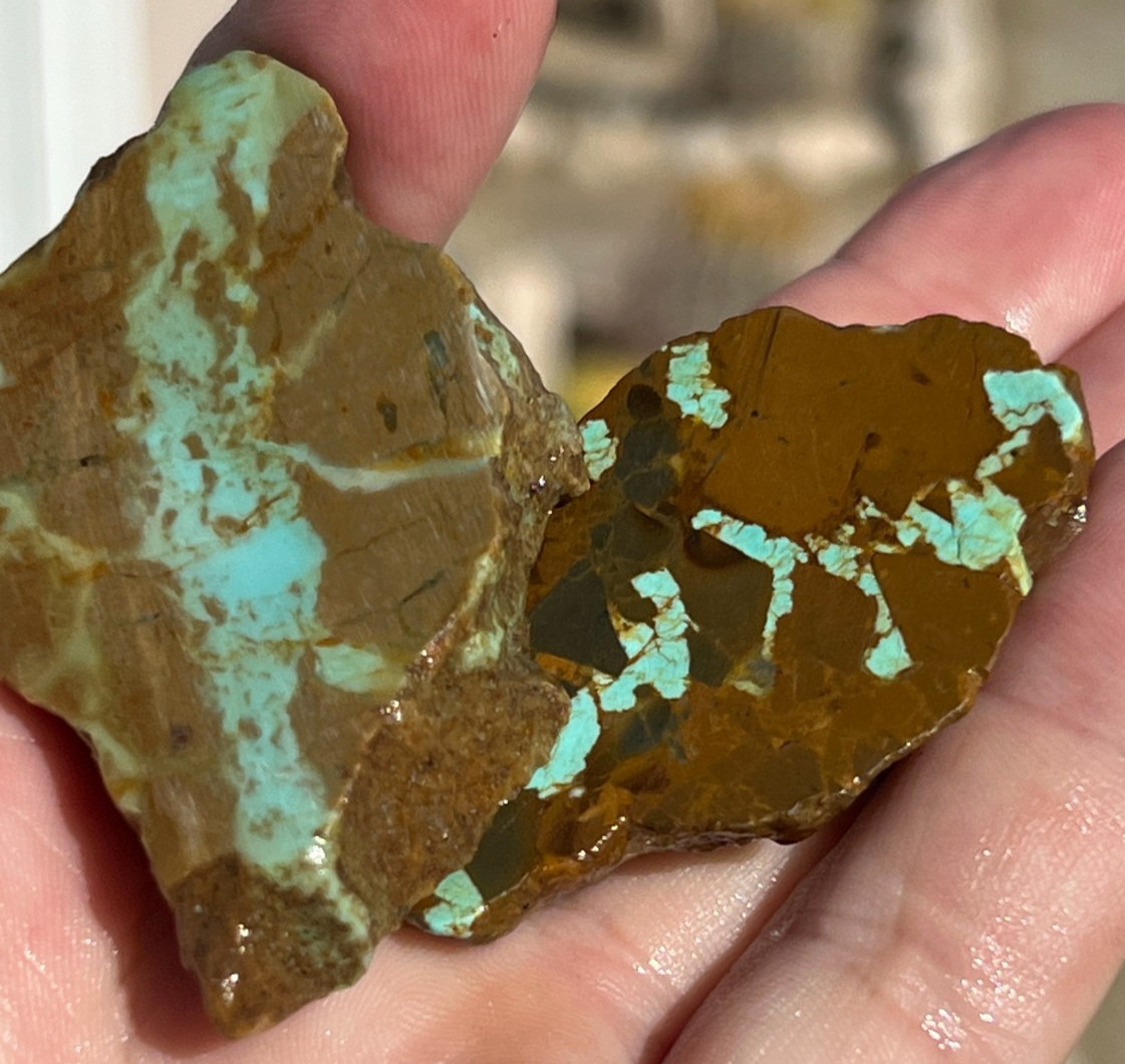 Authentic Pilot Mountain Turquoise Collectible Lapidary Slabs 250cts