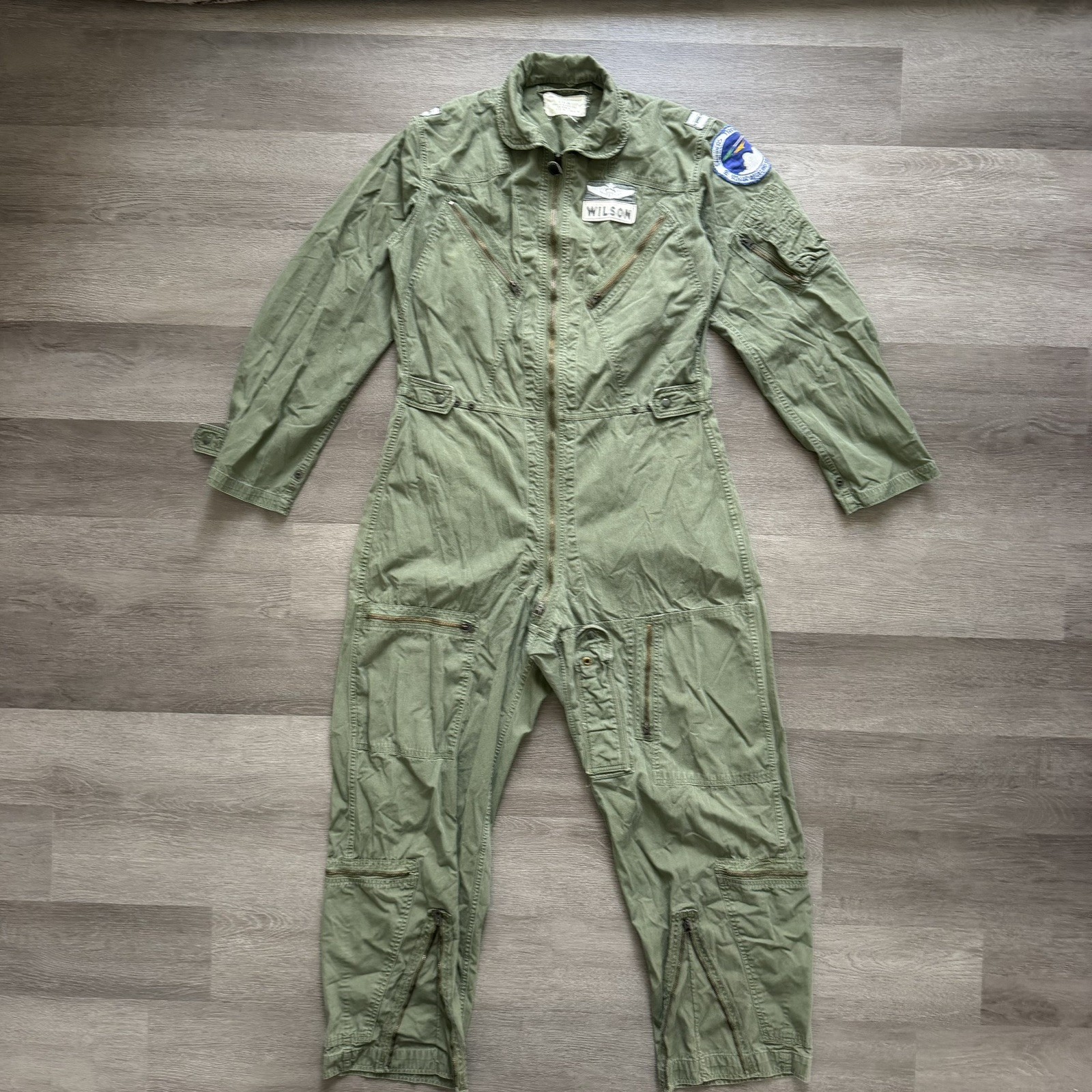 Vintage 60s Vietnam USAF K-2B Flight Suit • OG 107 Med Long Coveralls • 922d 