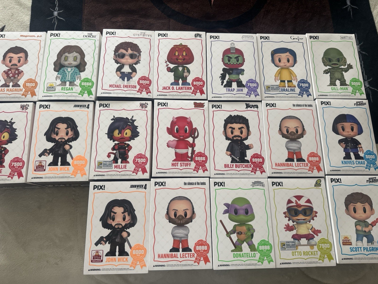 PIX Mixed Lot 16 Boxed Vinyl Figures Thrilljoy/Toy Temple Event Exclusives