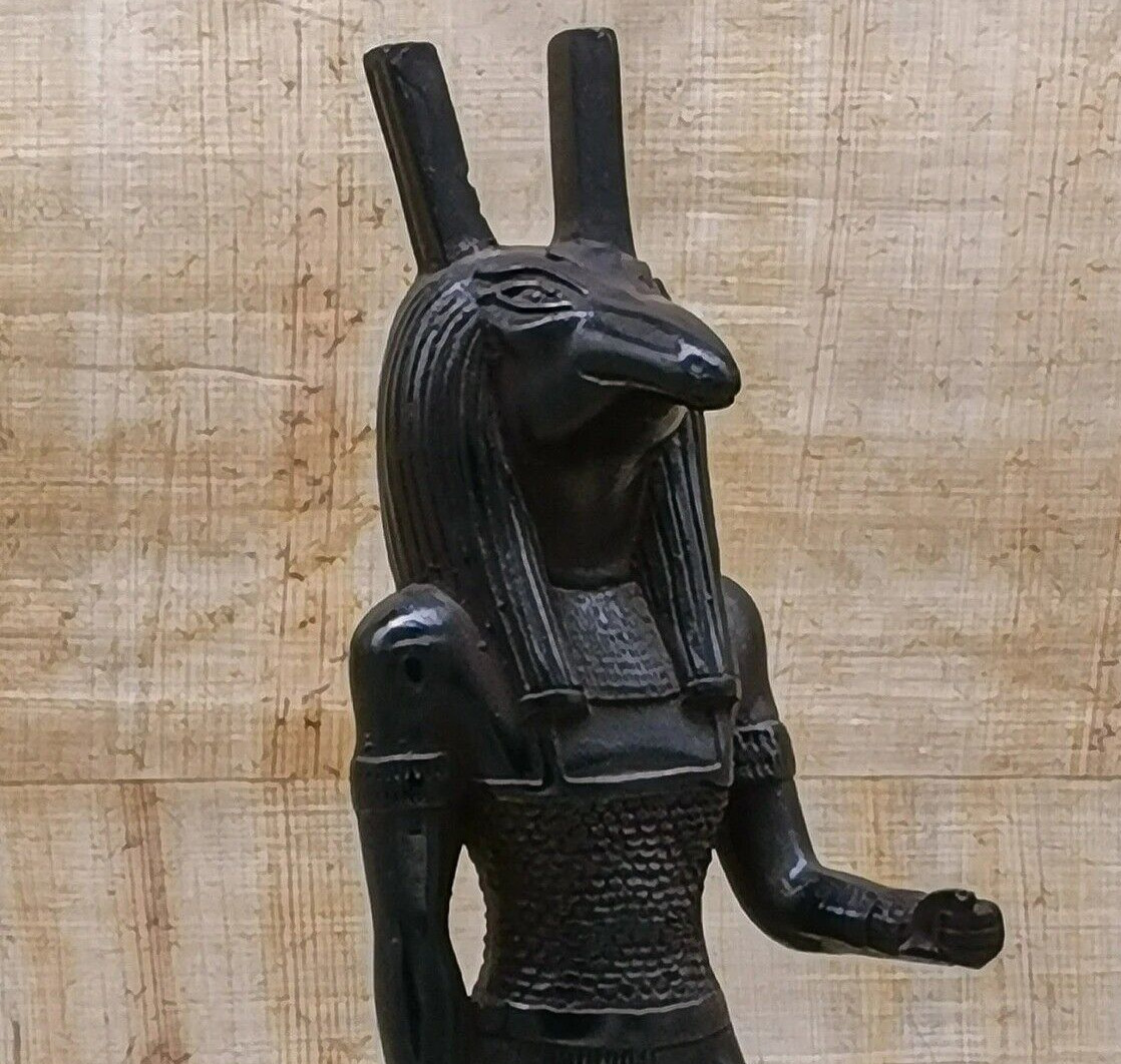 RARE KIND ANTIQUE MASTERPIECE God Seth Statue Of Ancient Pharaonic Antiques Bc