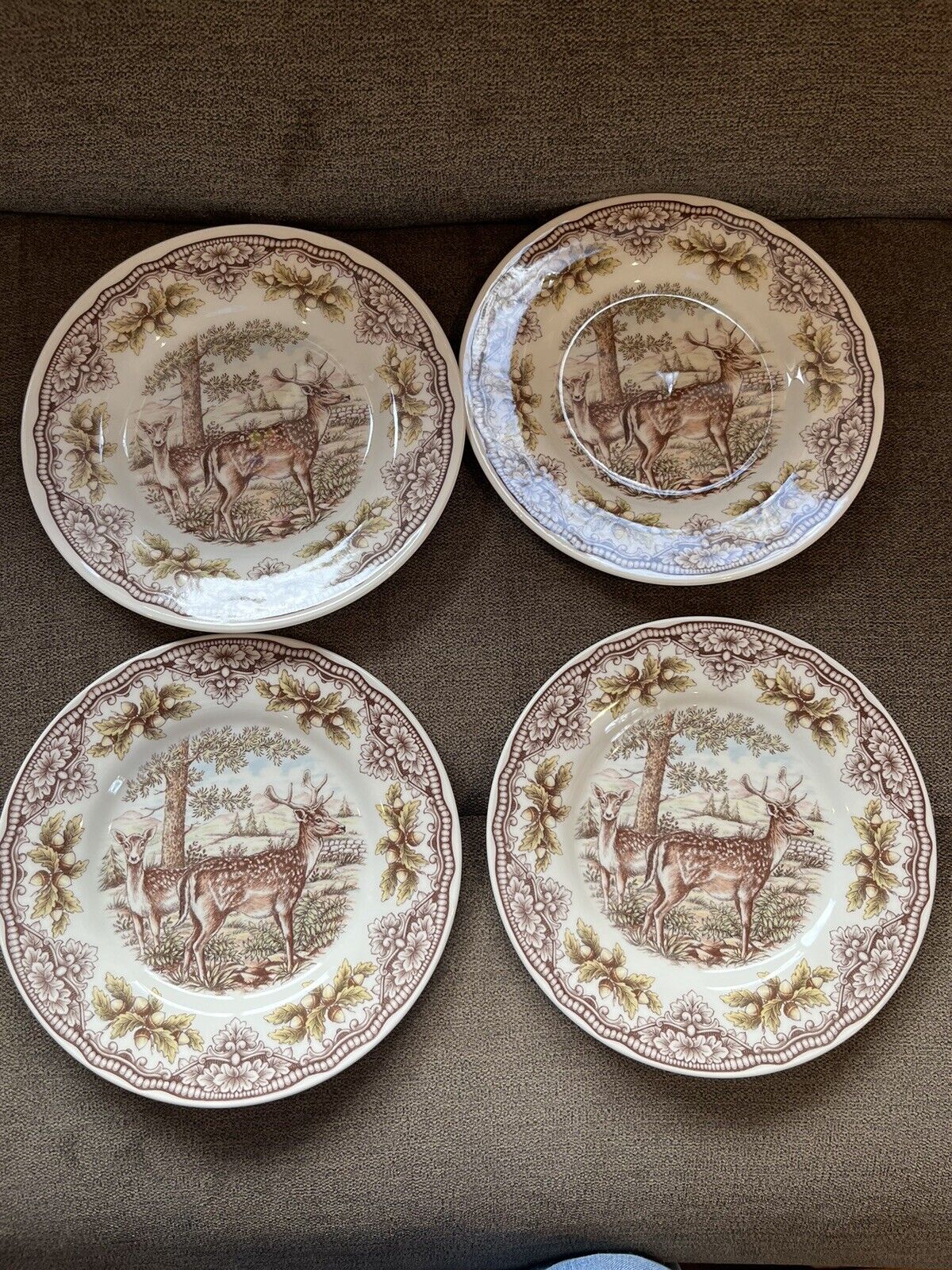 4 Victorian English Pottery-Royal Stafford Homeland Salad Plate 10806772