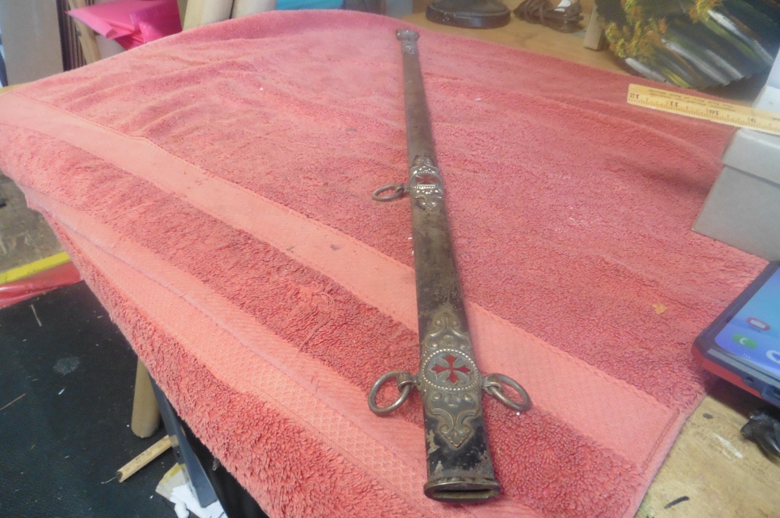 Antique Scabbard Mason Knights templar 19th century freemason christian 30\