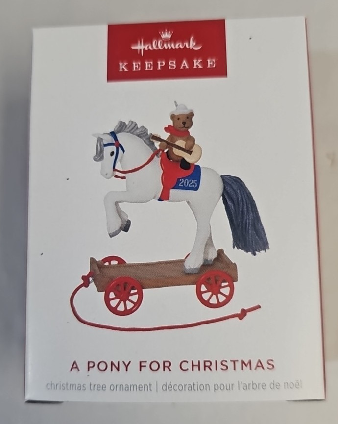 2025 Hallmark A Pony for Christmas Keepsake Ornament 28th in Series BRAND NEW