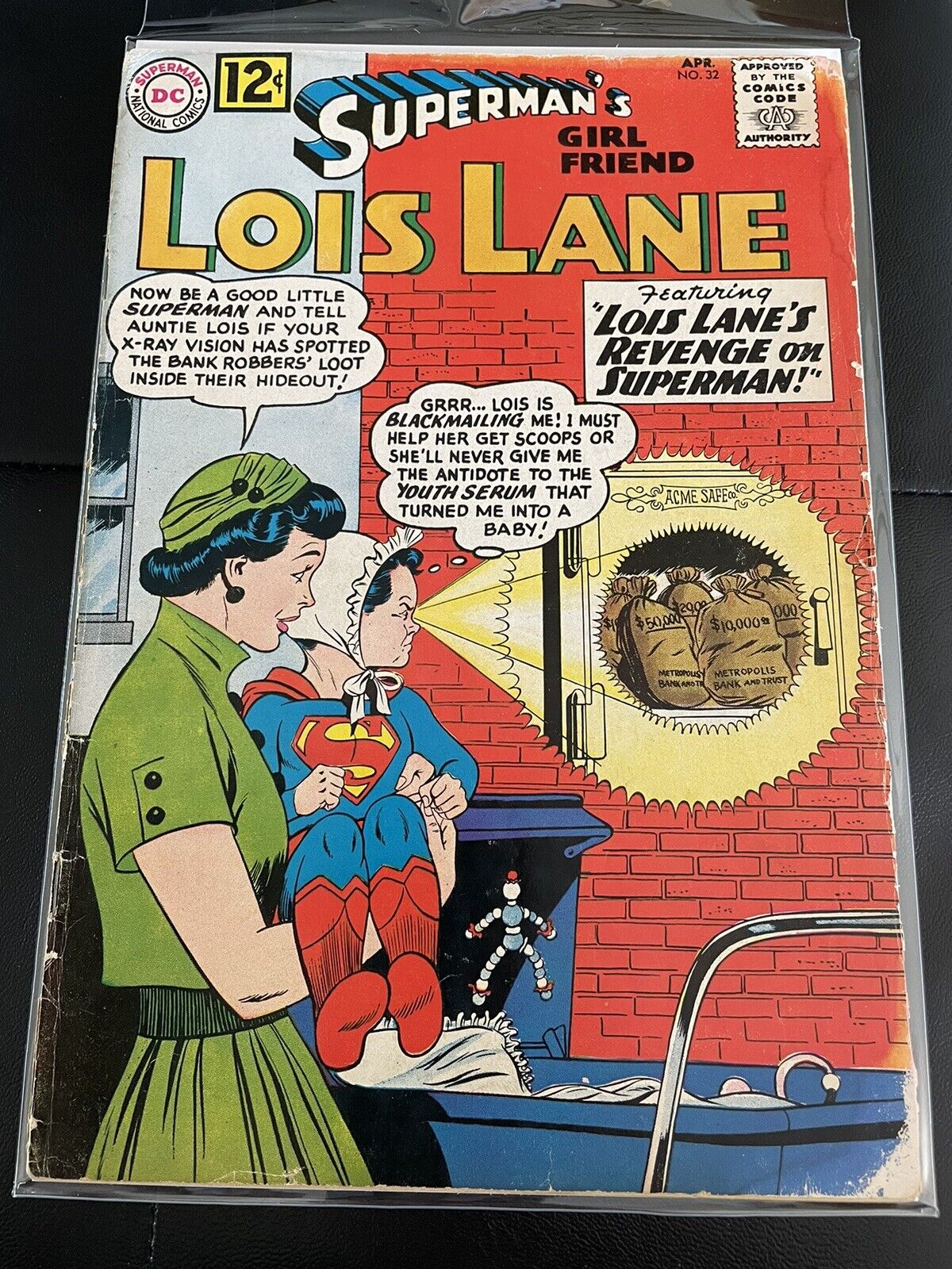 Superman's Girlfriend Lois Lane 32 FN+ Swan Schaffenberger BIZARRO 1962 DC