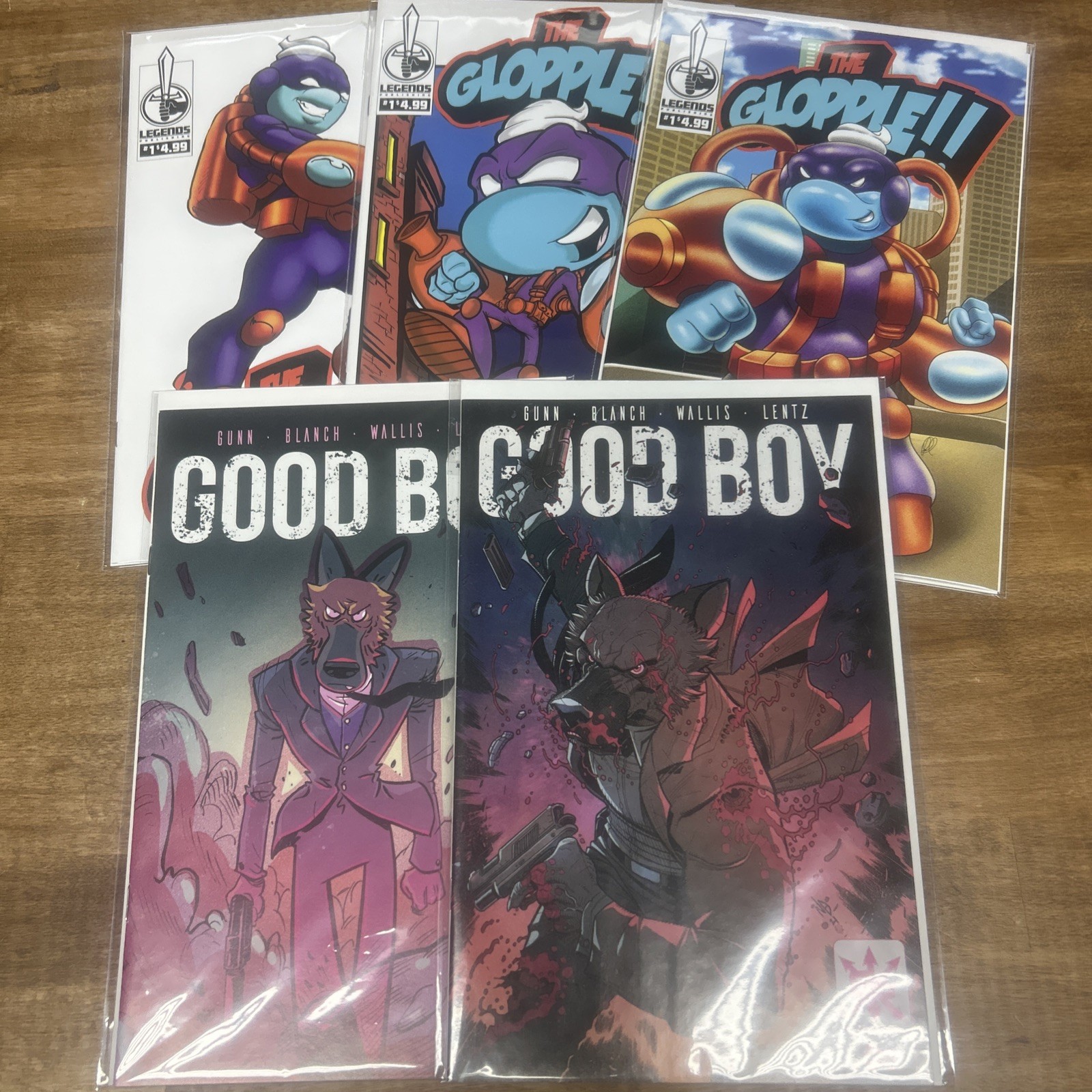 Good Boy Ashcan and #1 and Glopple Variant Lot