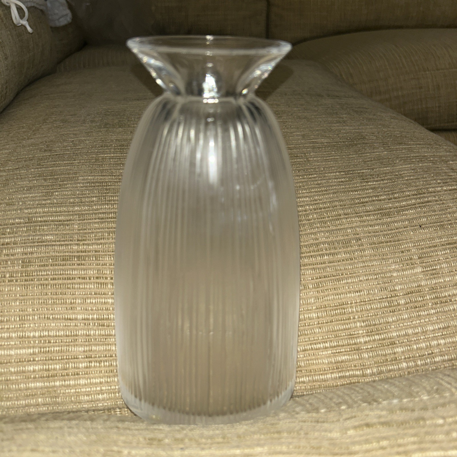 Lalique France Crystal Flower Bud Vase 8 Inches Tall Lalique France Crystal Flower Bud Vase 8 Inches Tall