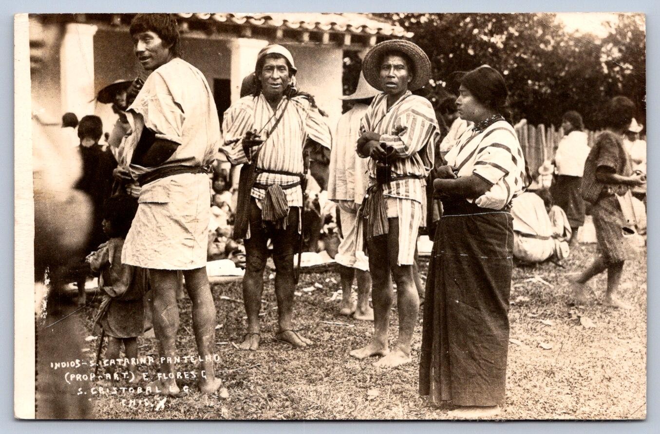 K57/ San Cristobal Las Casas Mexico RPPC Postcard c1950s Native Tipicos 38