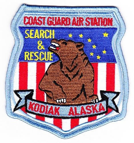 USCG COAST GUARD AIR STATION KODIAK ALASKA SEARCH AND RESCUE FLIGHT PATCH BEAR