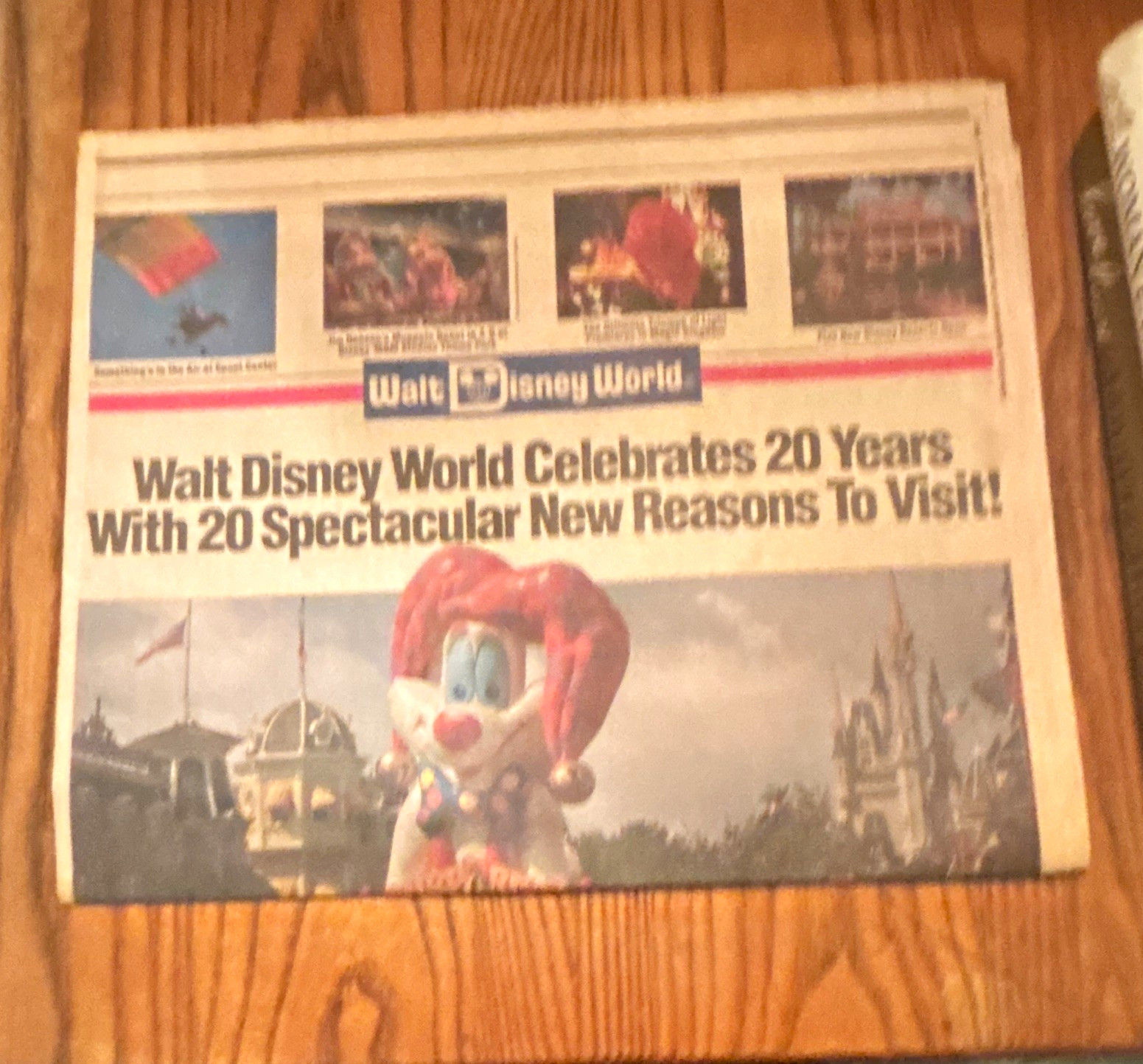 Walt Disney World 20th Anniversary Newspaper Insert/Supplement - 20 New Reasons
