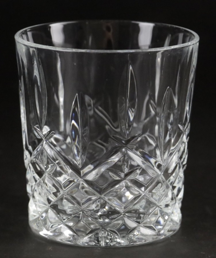 Marcus By Waterford Lismore Double Old Fashioned Fine Cut Crystal Whiskey Glass