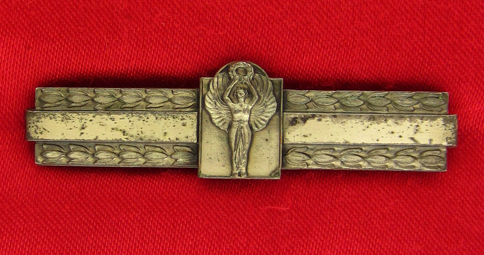 Vintage 1941 GIRLS AWARD PIN Silvertone 2ND PLACE Pin WINGED VICTORY AWARD Pin