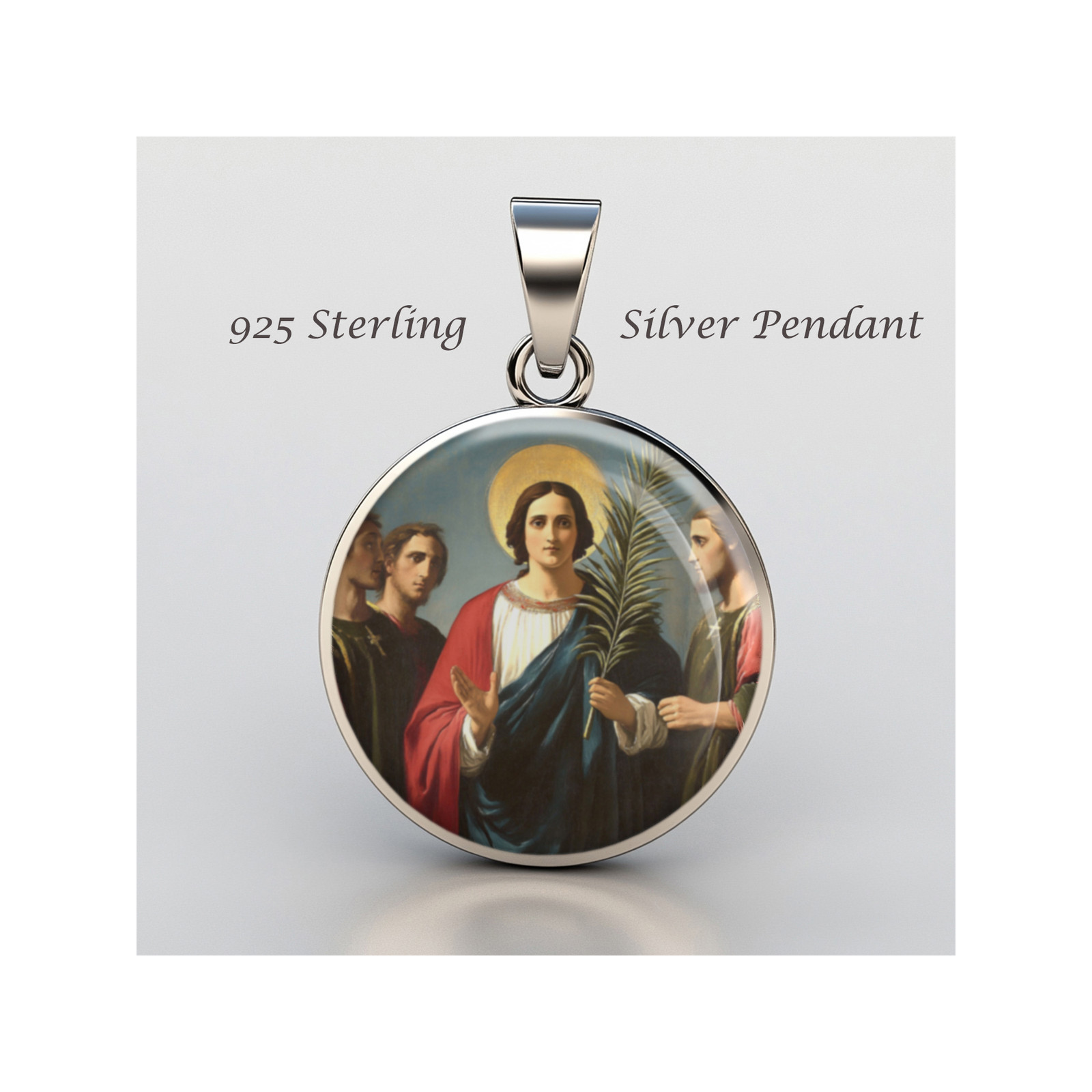 Saint Ursula 925 Sterling Silver Christian Medal