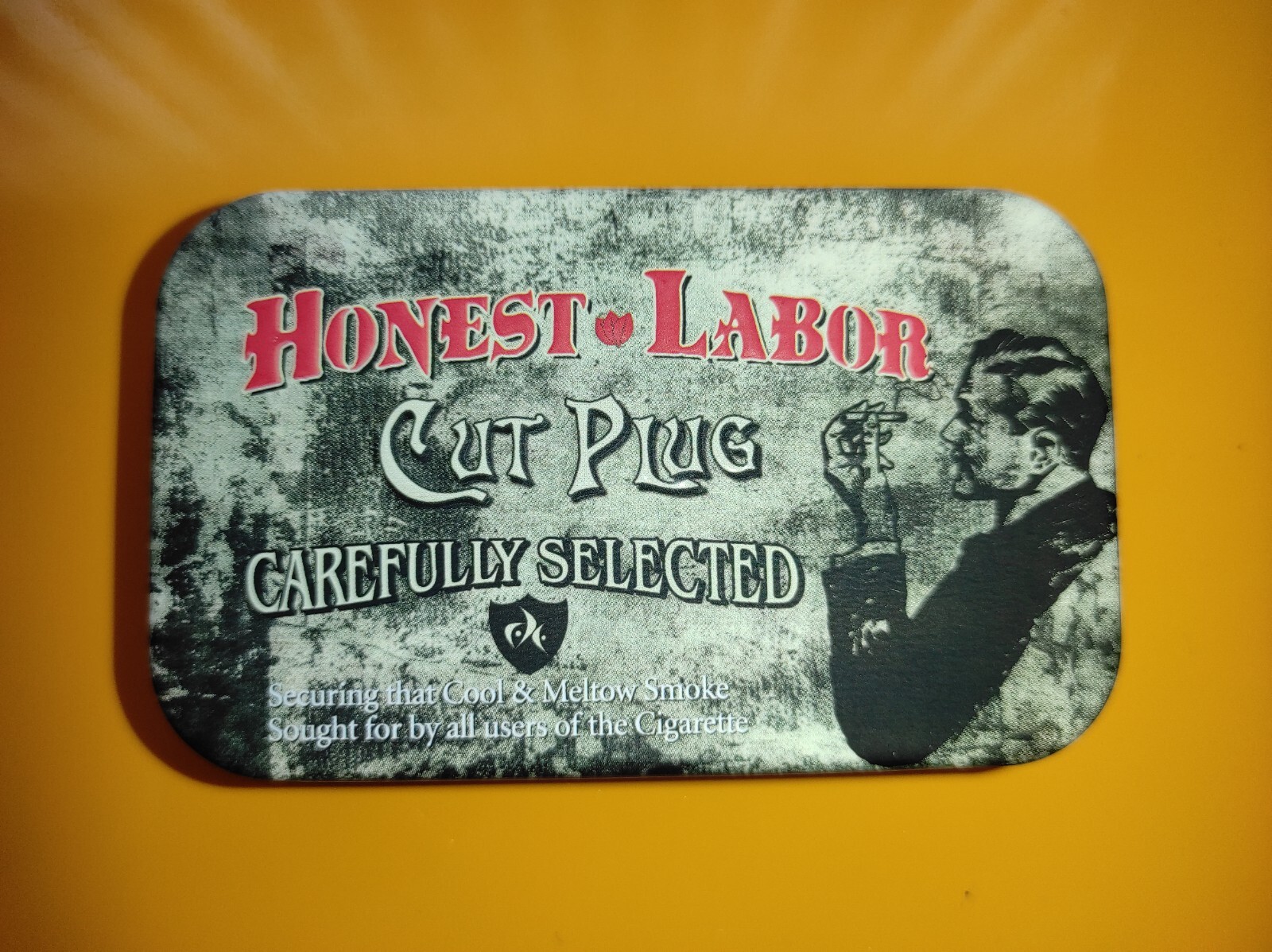 Honest-Labor, vintage tobacco end cigarette case metal