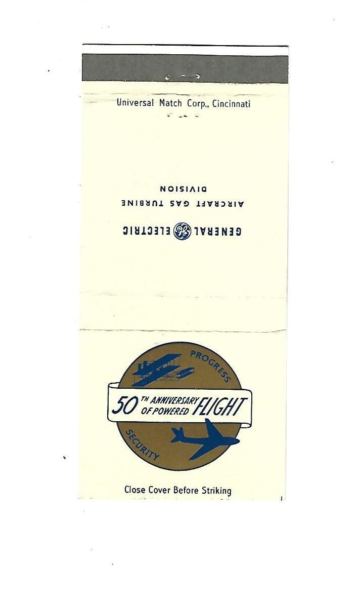 General Electric - Aircraft Gas Turbine Division  Matchcover
